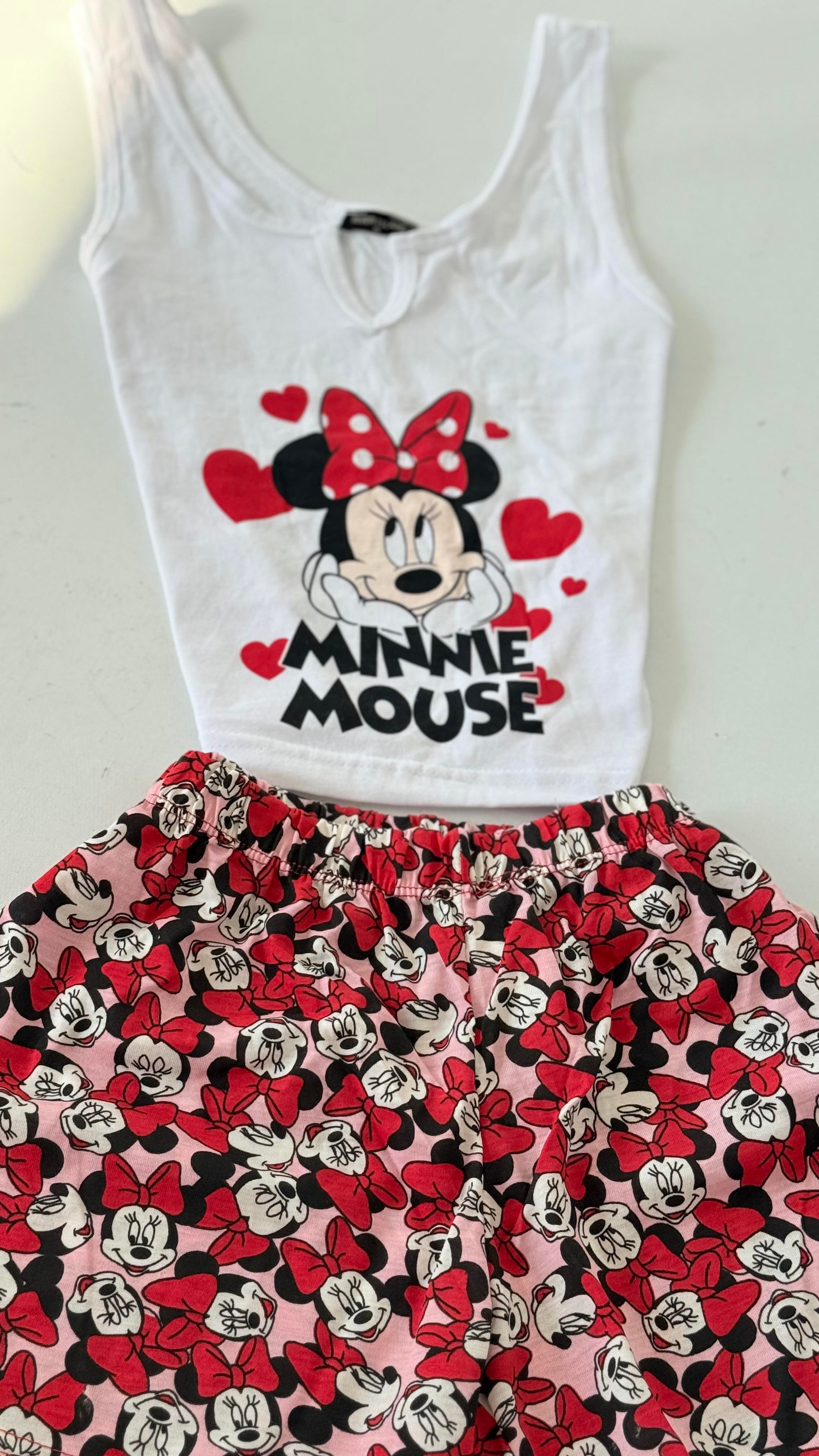Minnie Mouse Şort Takım Kırmızı
