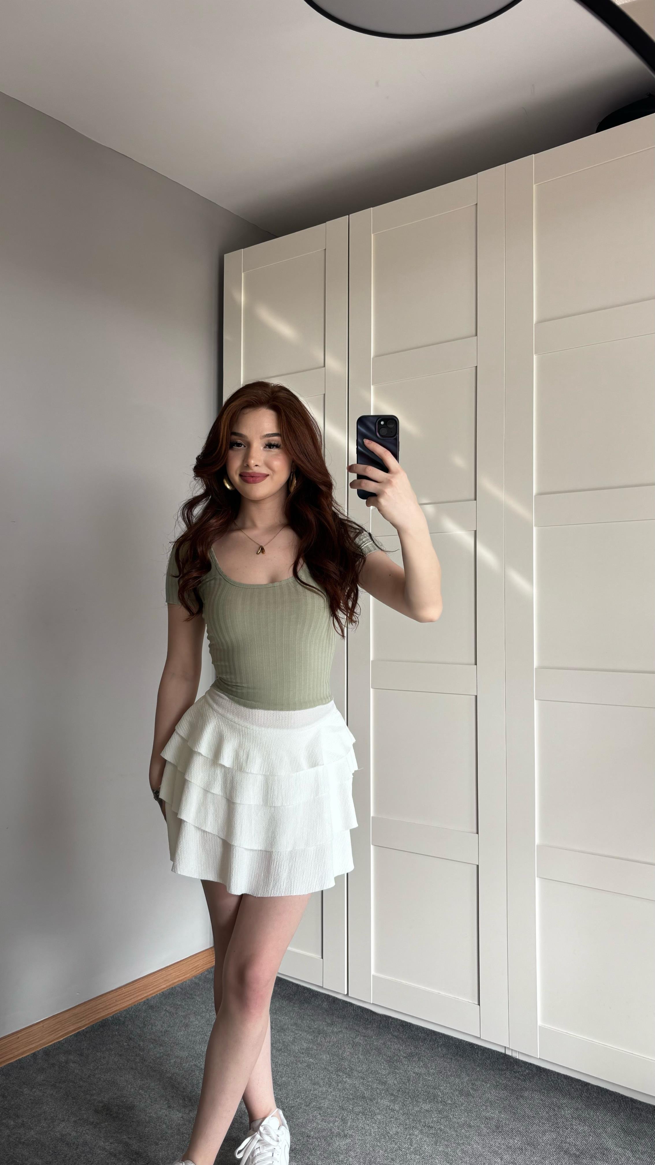 Mint Yeşili Fitilli Tişört