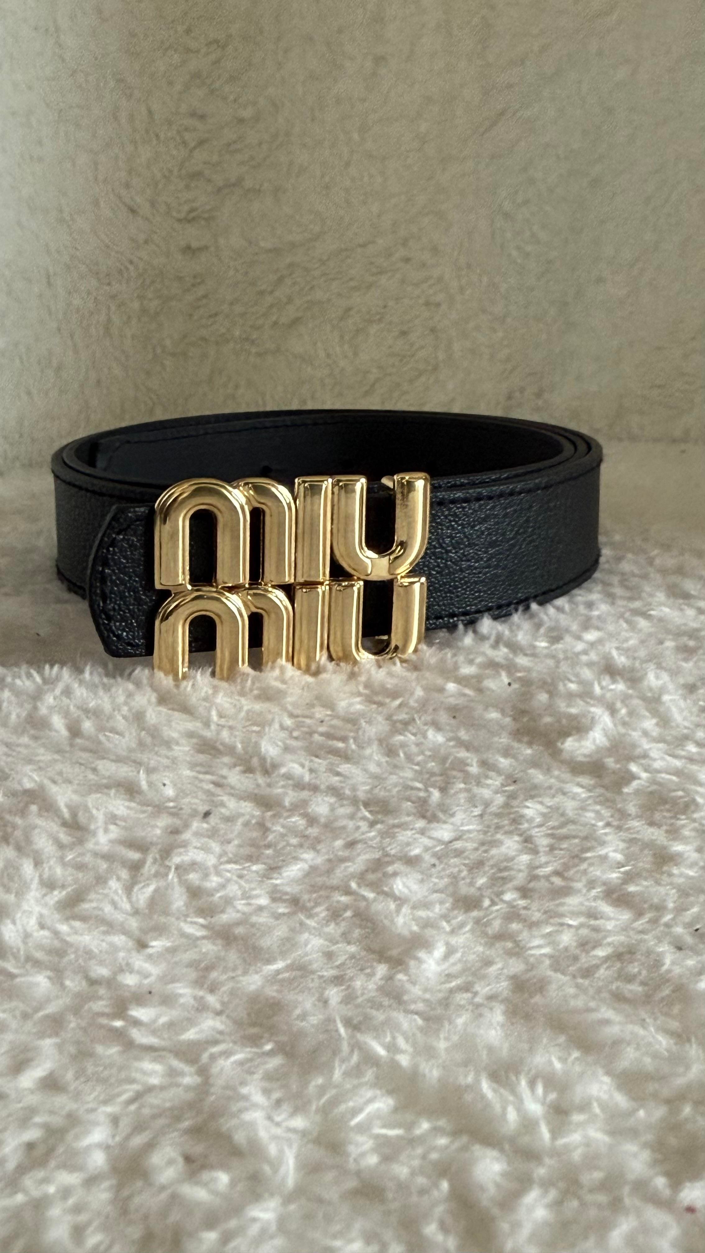 Miu Deri Kemer Siyah