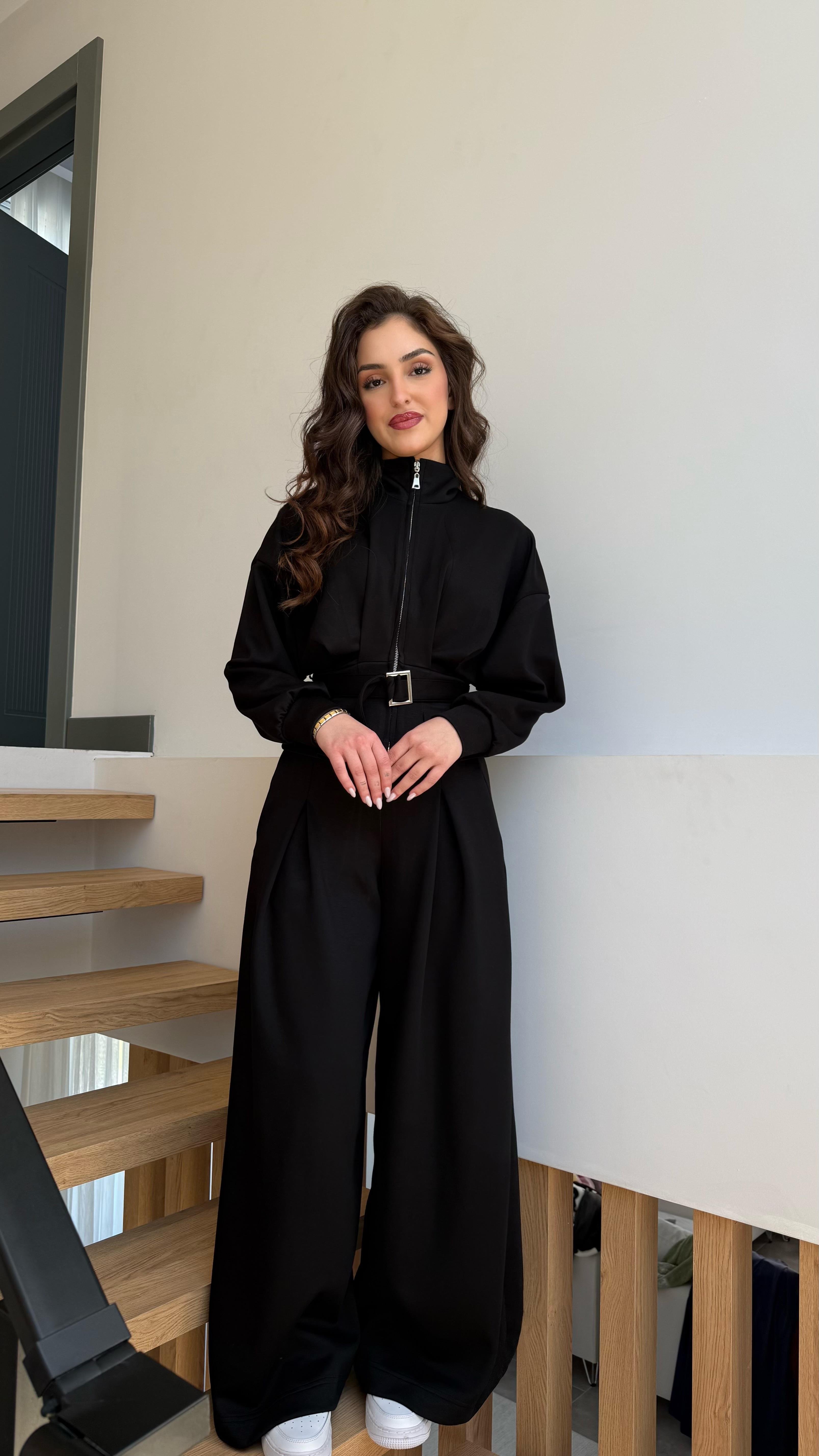 Modal Ceket Pantolon Takım Siyah