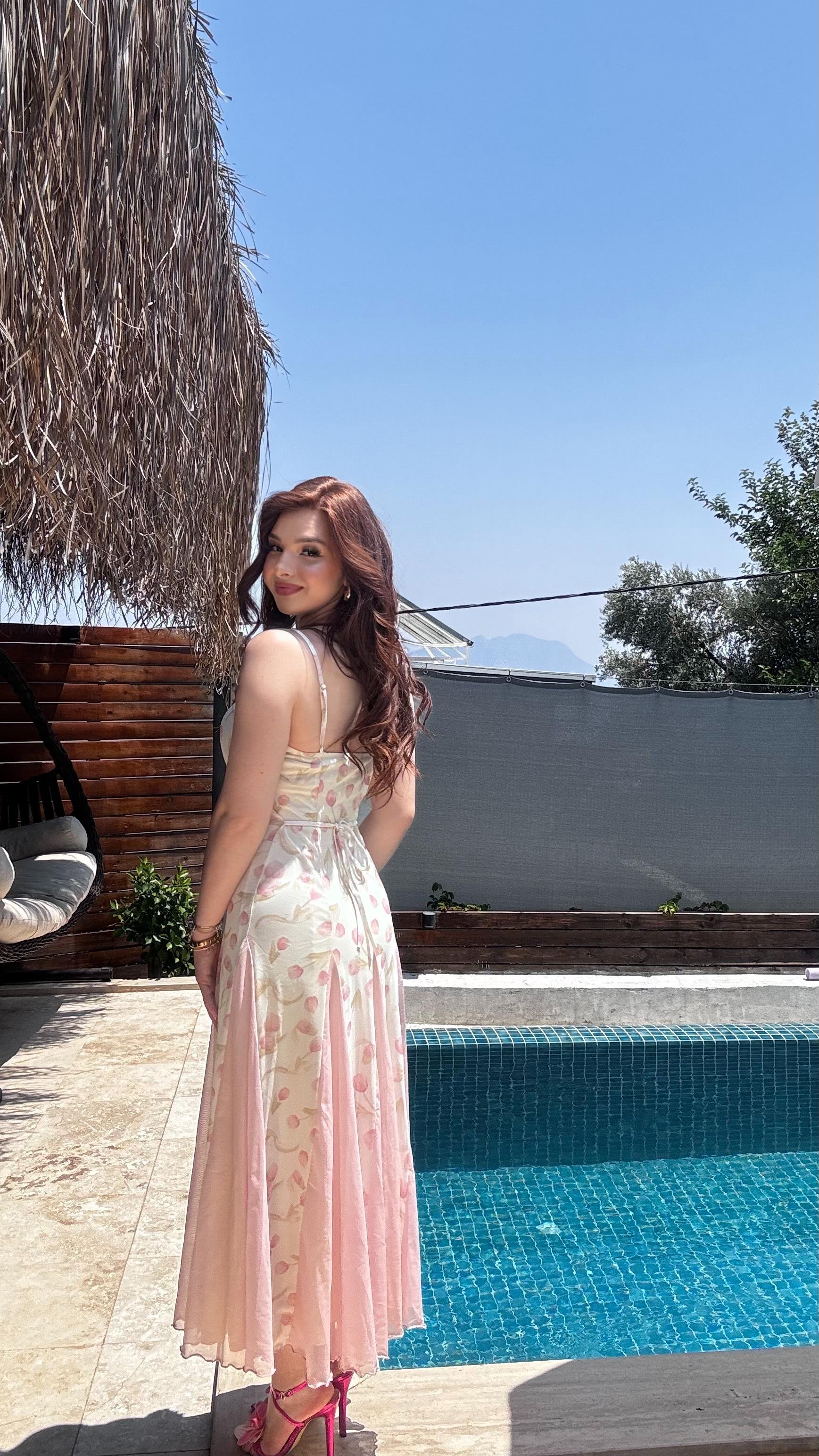 Monica Ekru Elbise