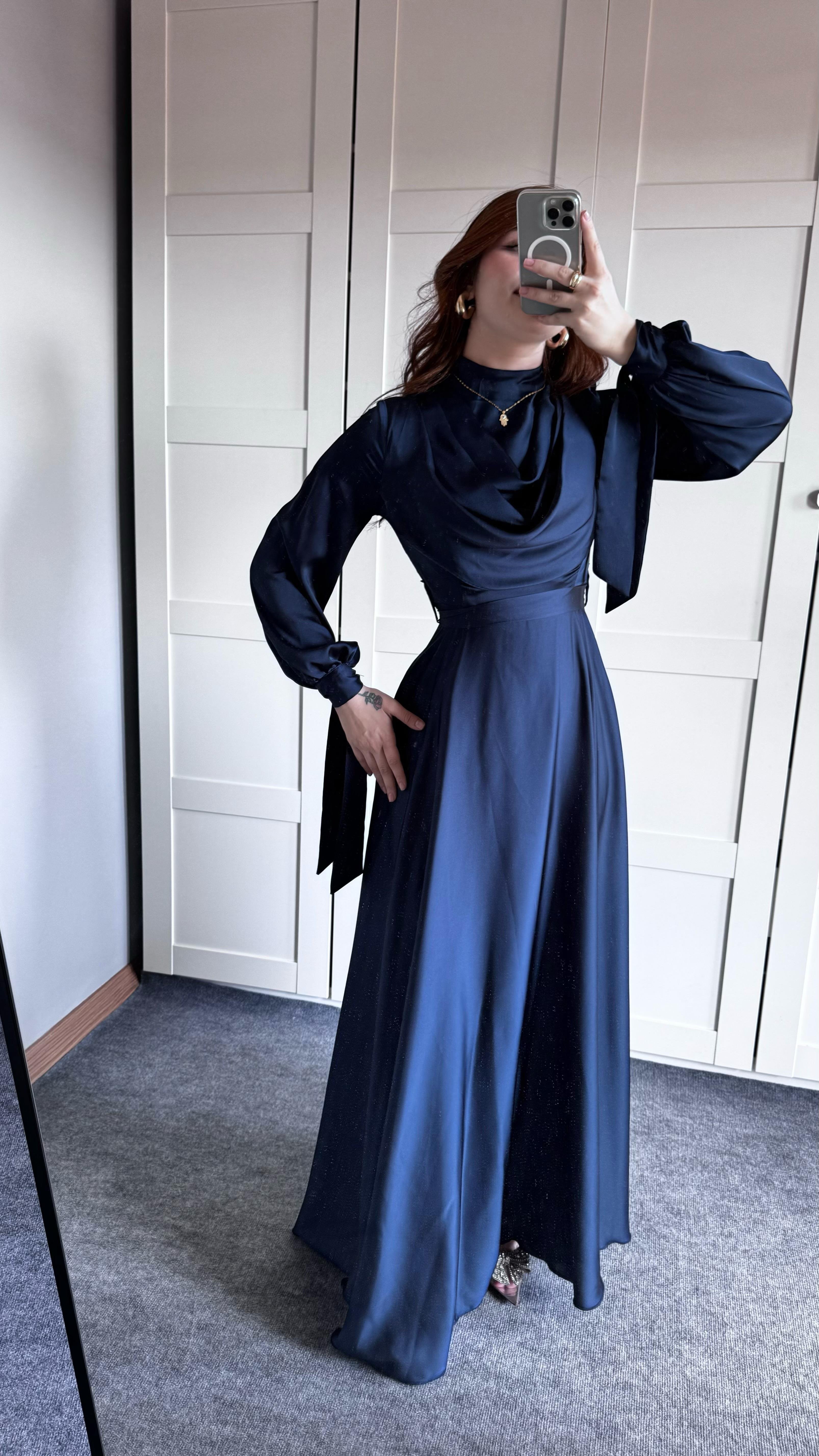 Morgana Degaje Abiye Lacivert 
