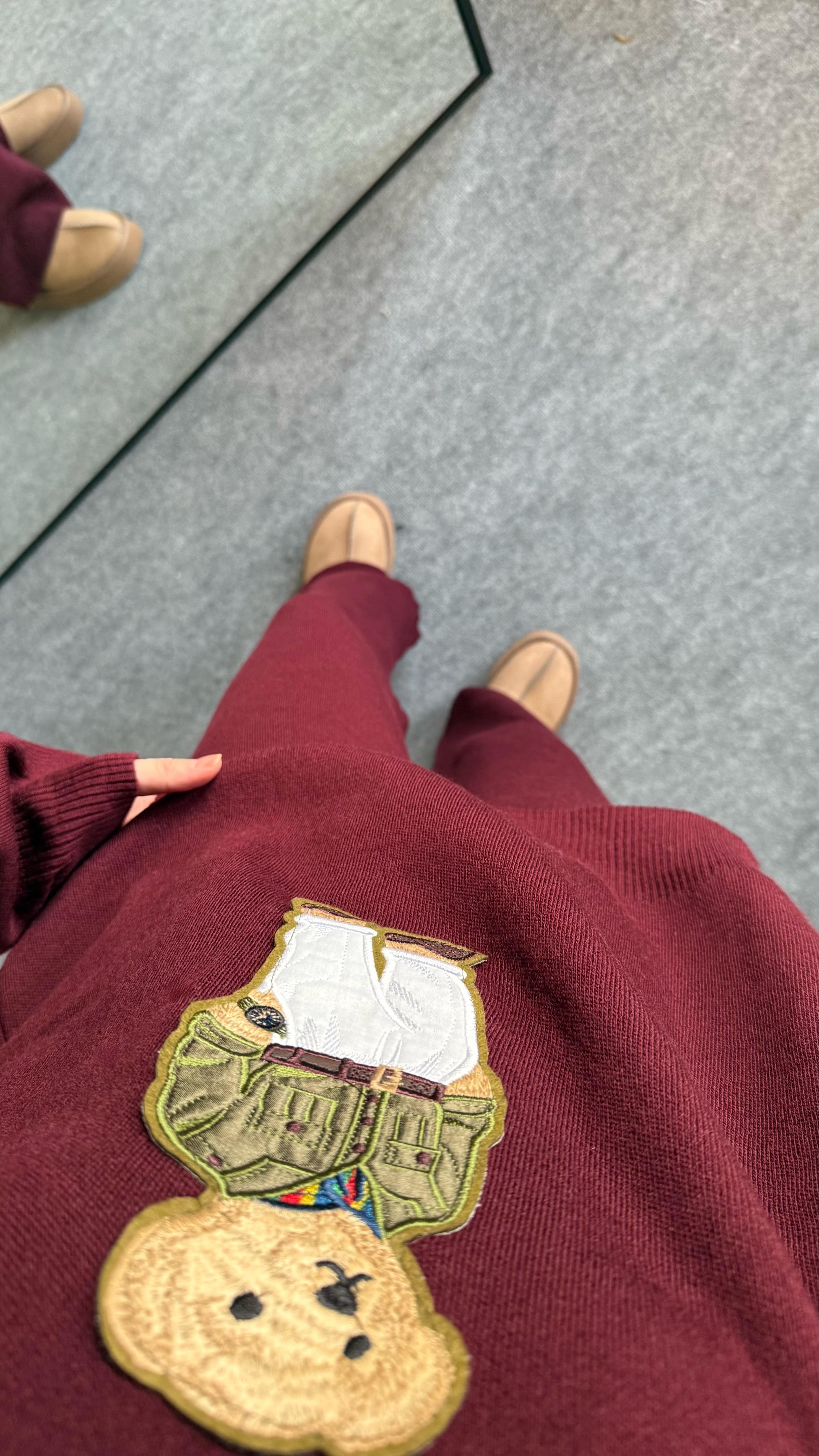 Mr. Bears Ayıcıklı Bordo Triko Takım 
