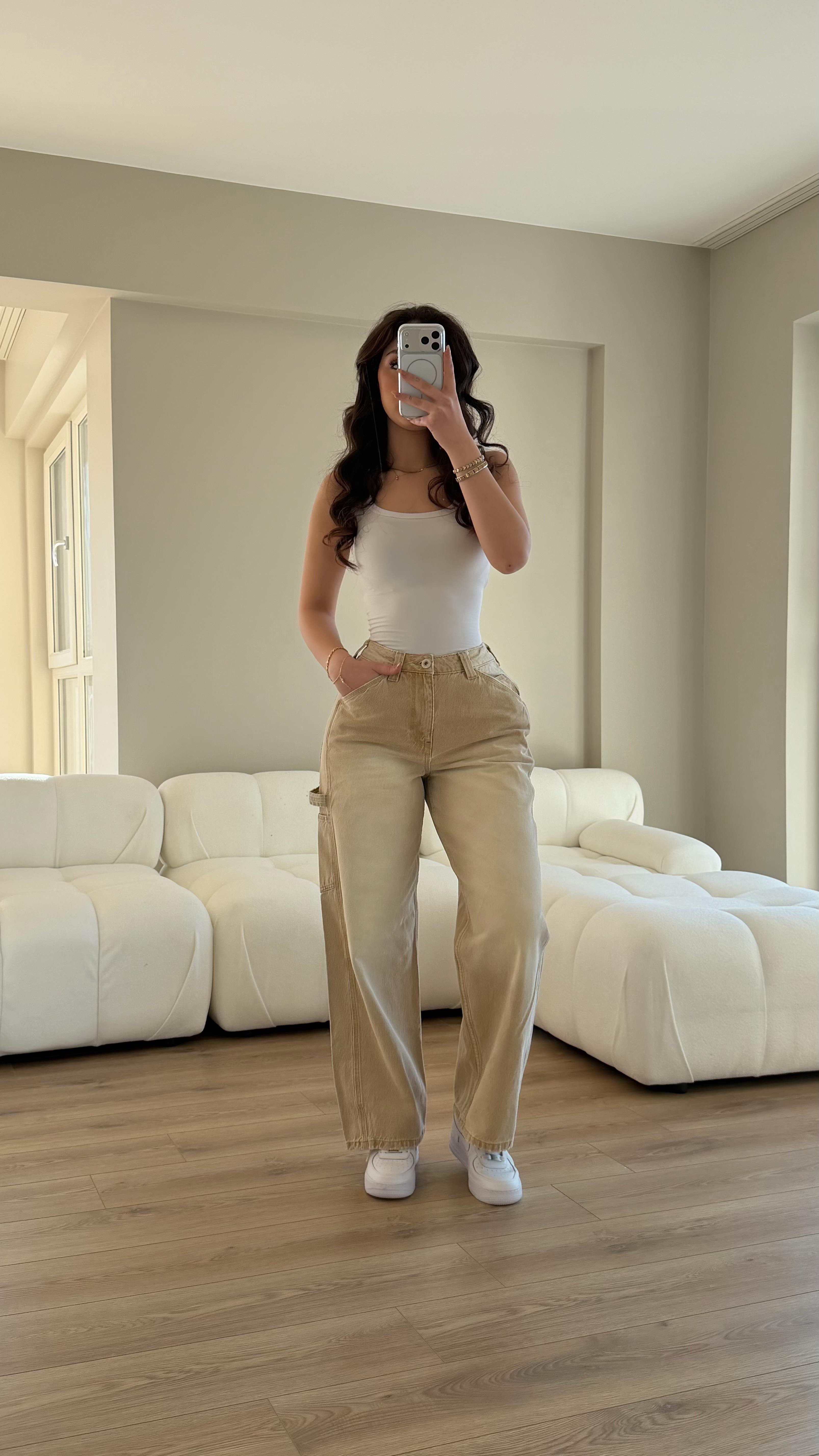 Nesty Carpenter Jean Açık Kahve 