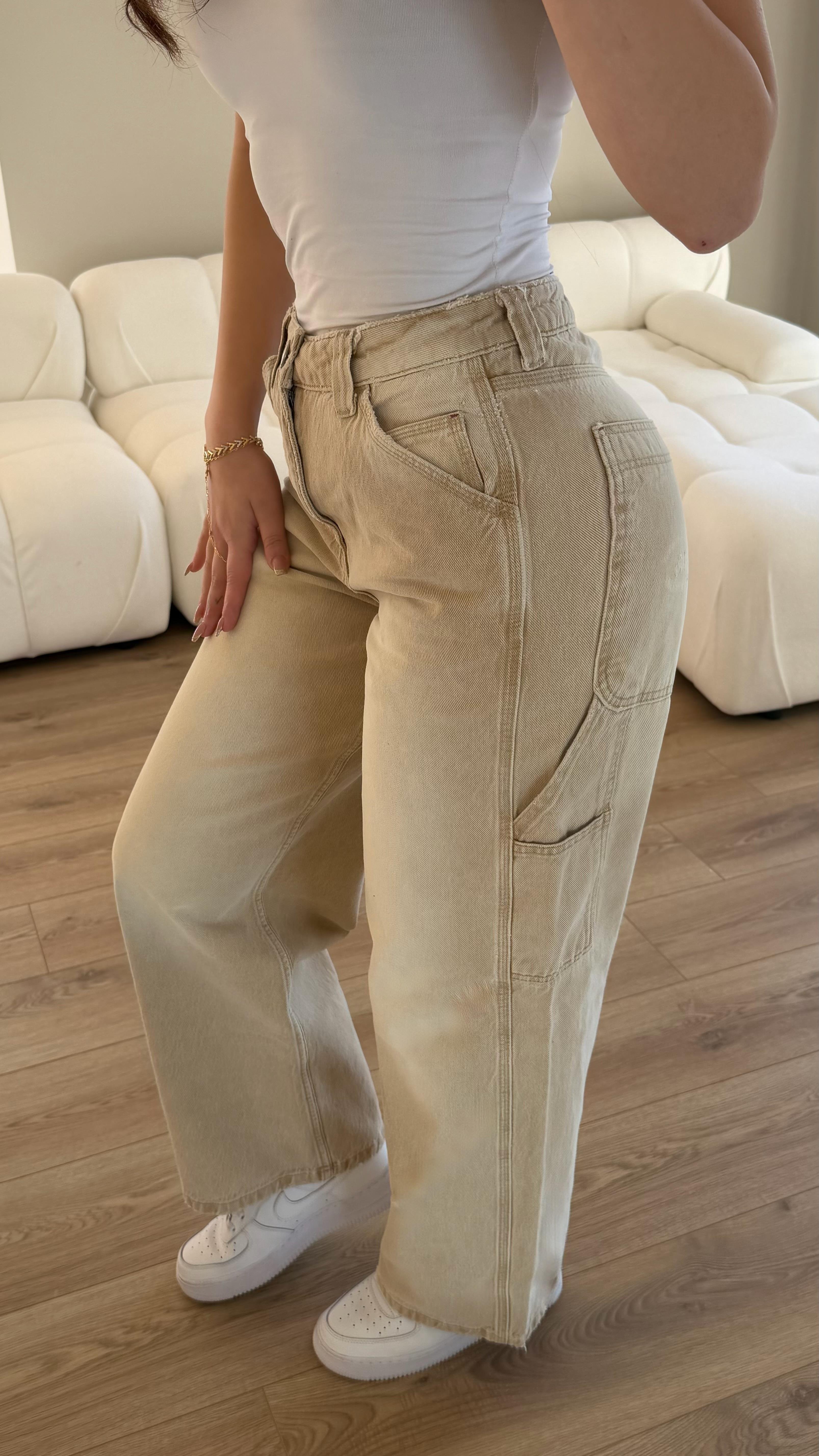Nesty Carpenter Jean Açık Kahve 