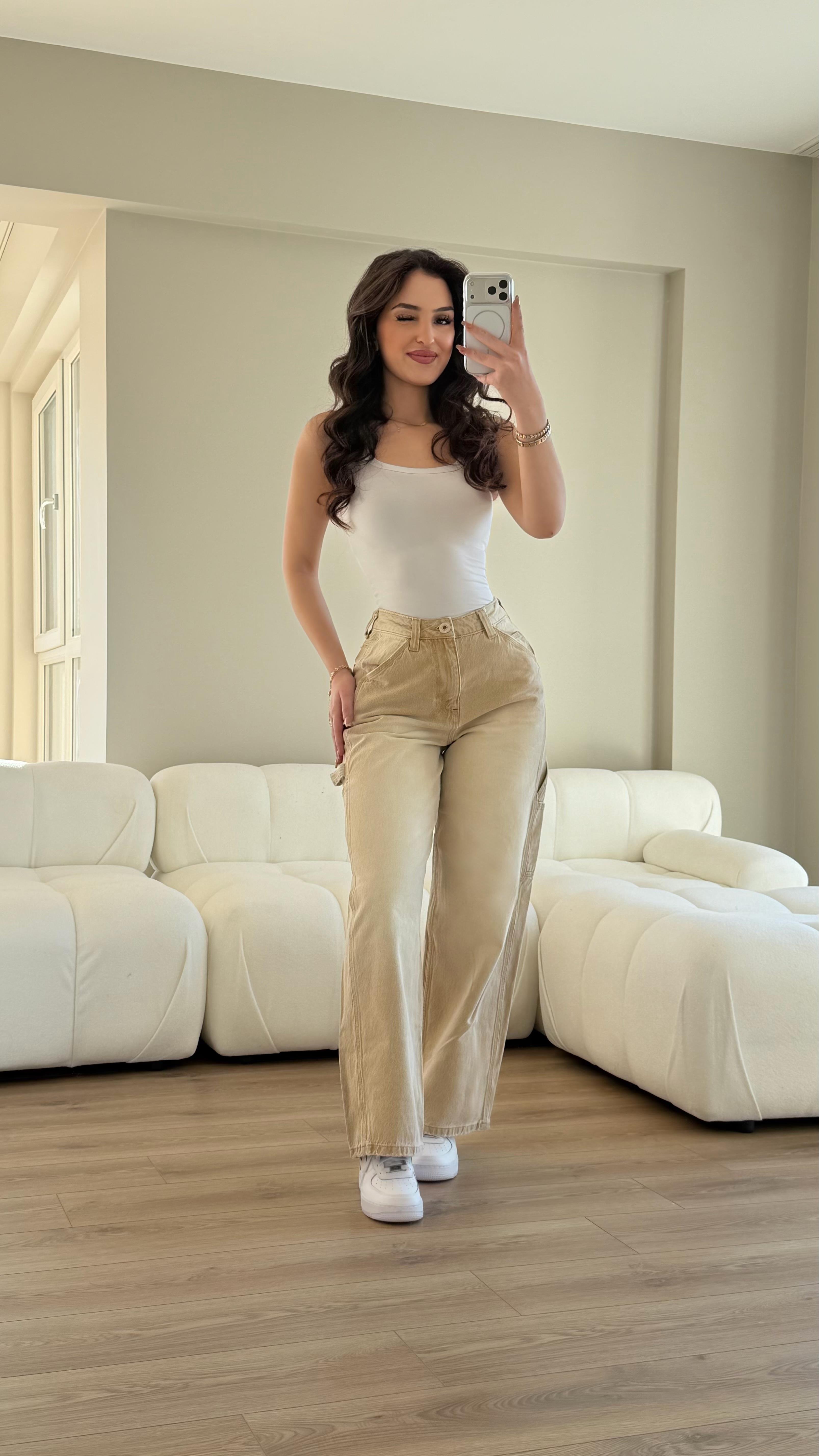 Nesty Carpenter Jean Açık Kahve 