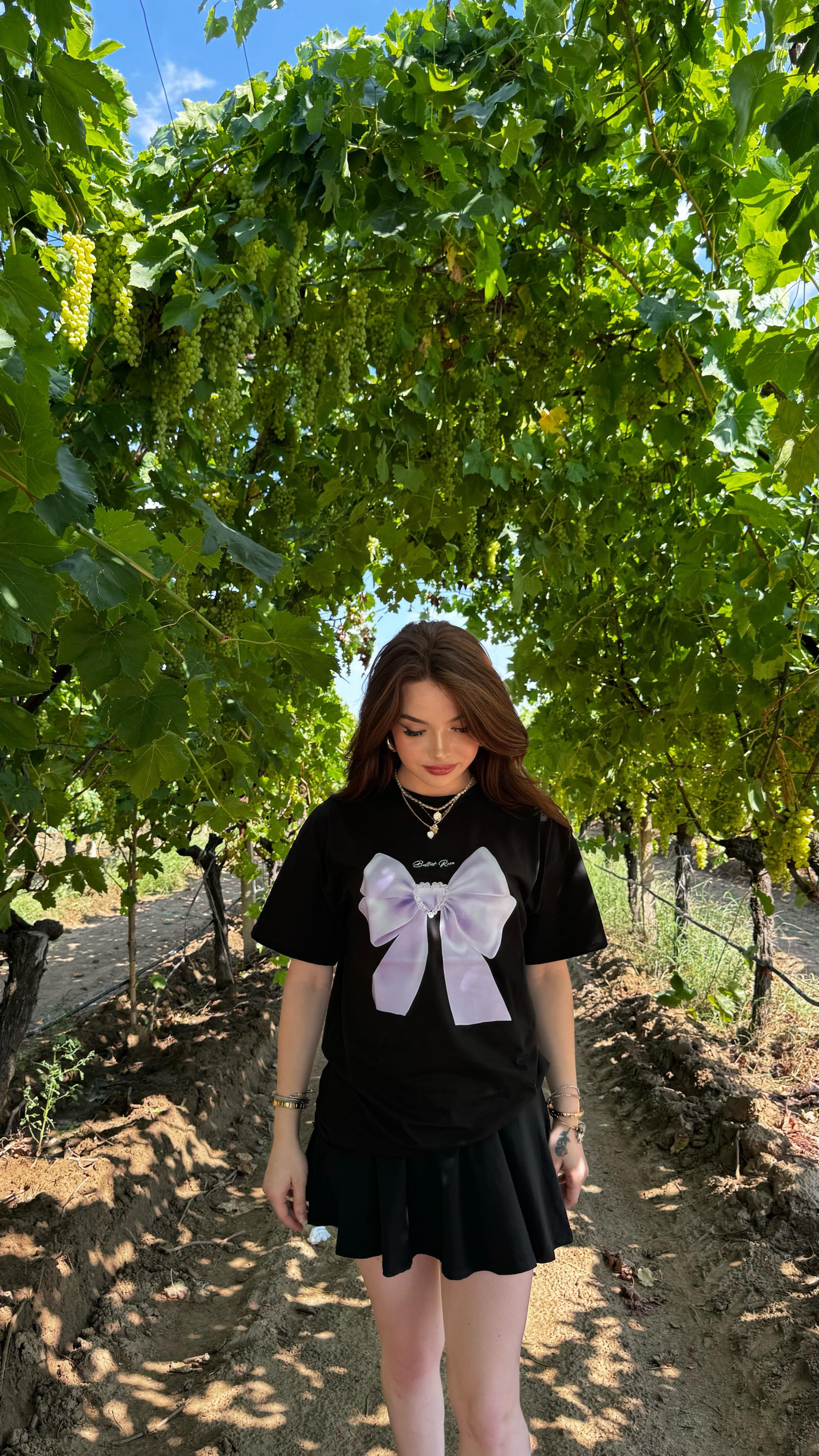 Oversize Siyah Zeybik Tişört 