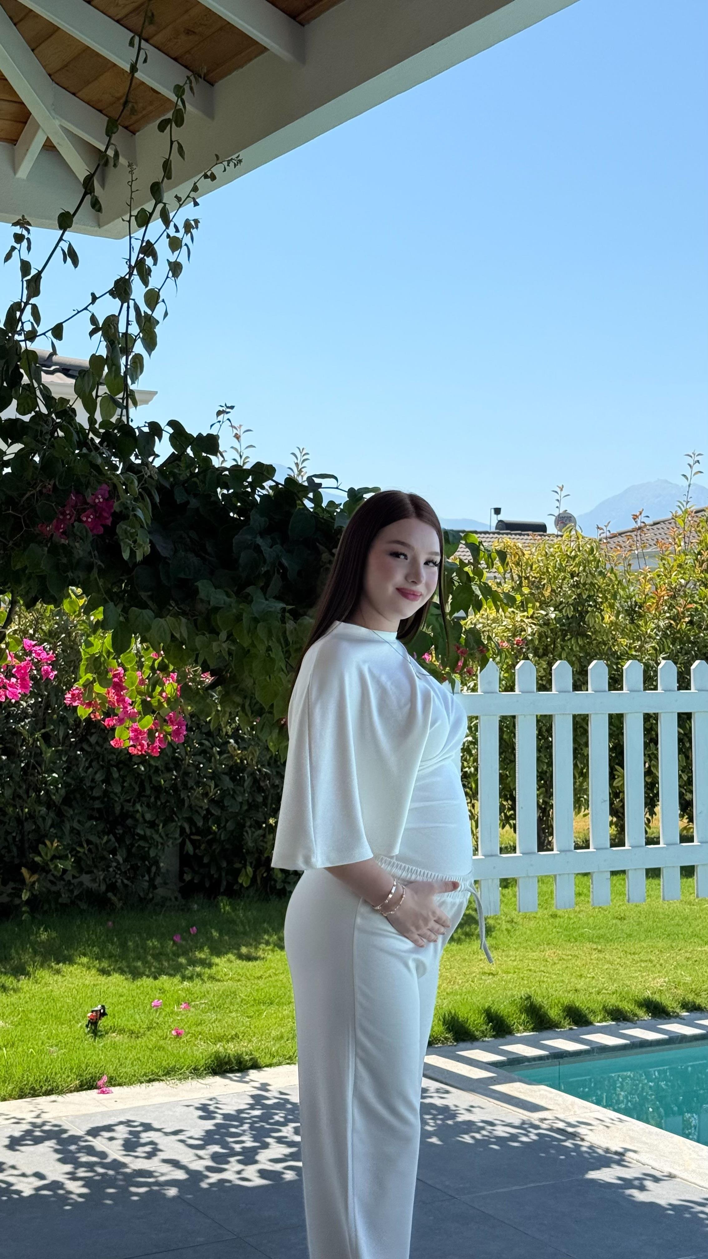 Oys. Modal Yarasa Kol Takım Beyaz