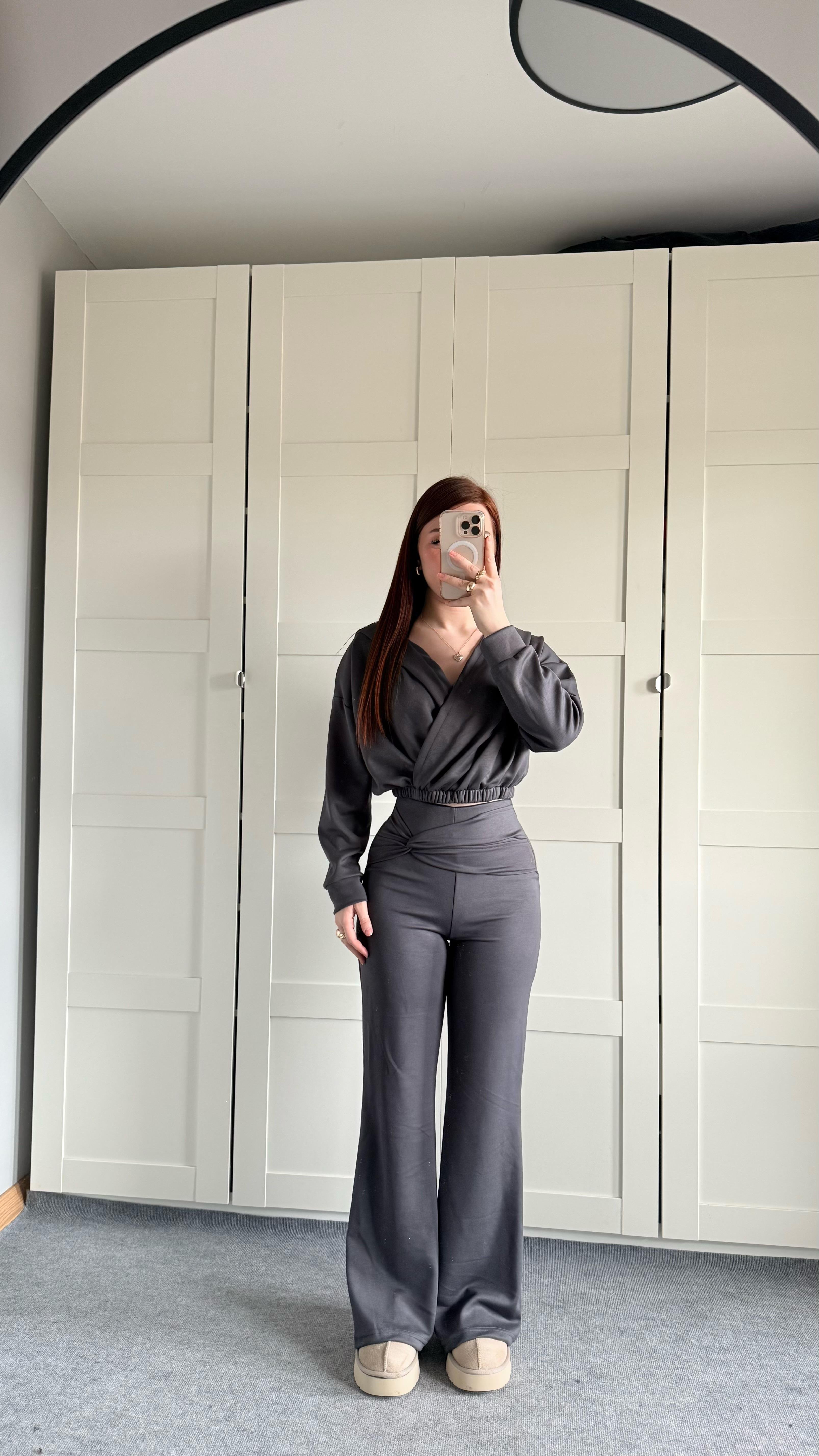 Oys. Kruvaze Modal Eşofman Takımı Gri