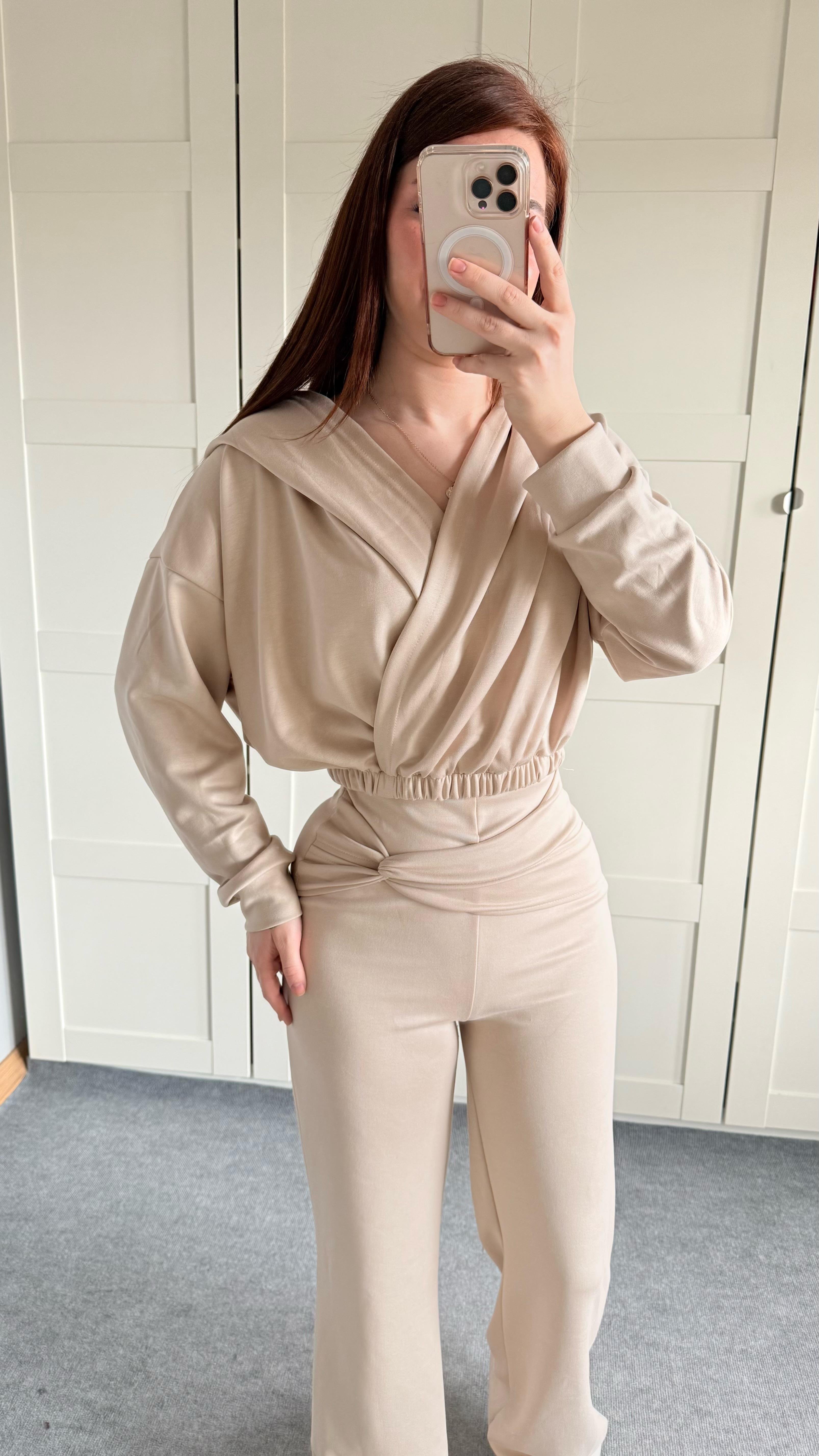 Oys. Kruvaze Modal Eşofman Takımı Taş