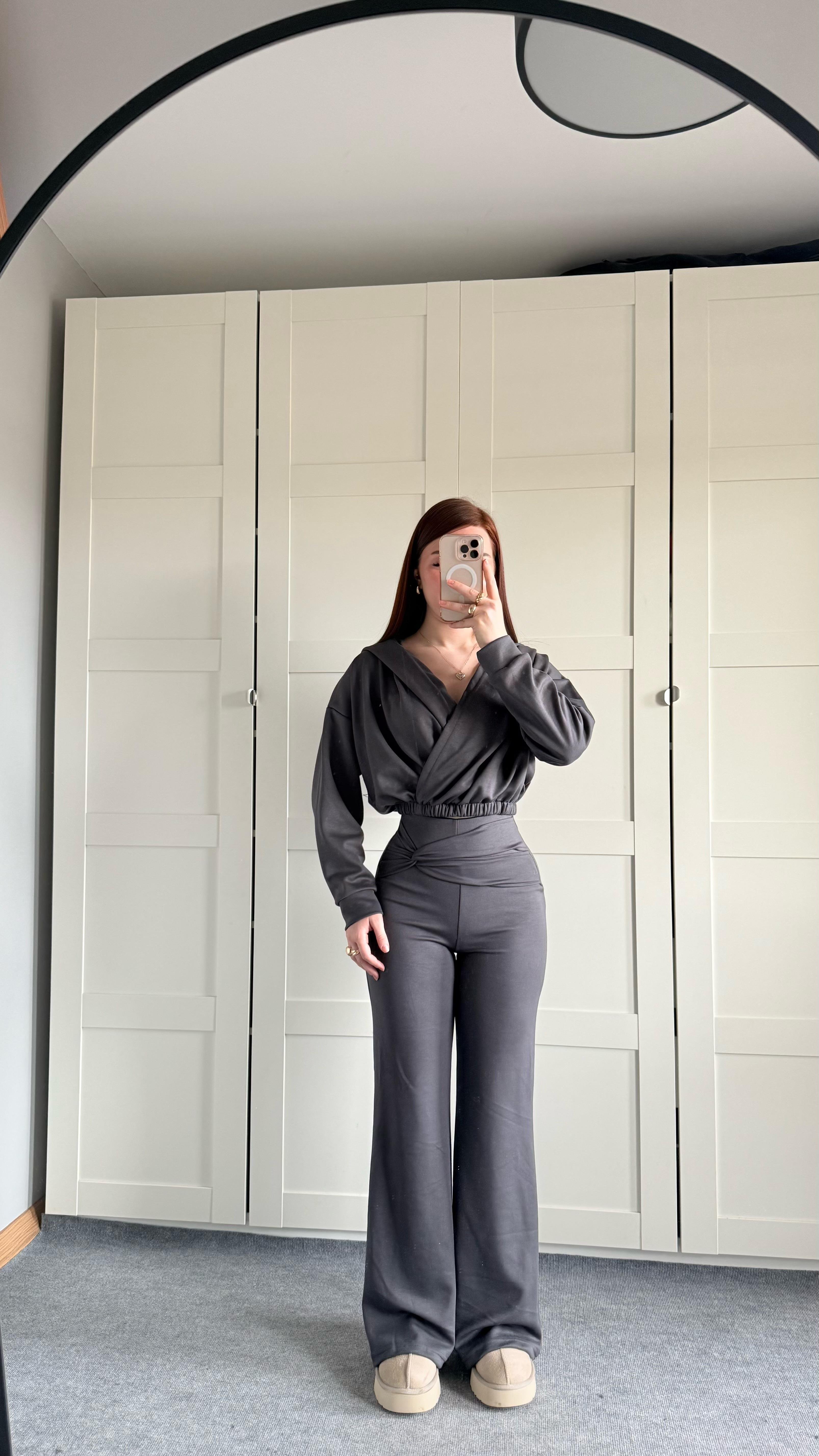 Oys. Kruvaze Modal Eşofman Takımı Gri