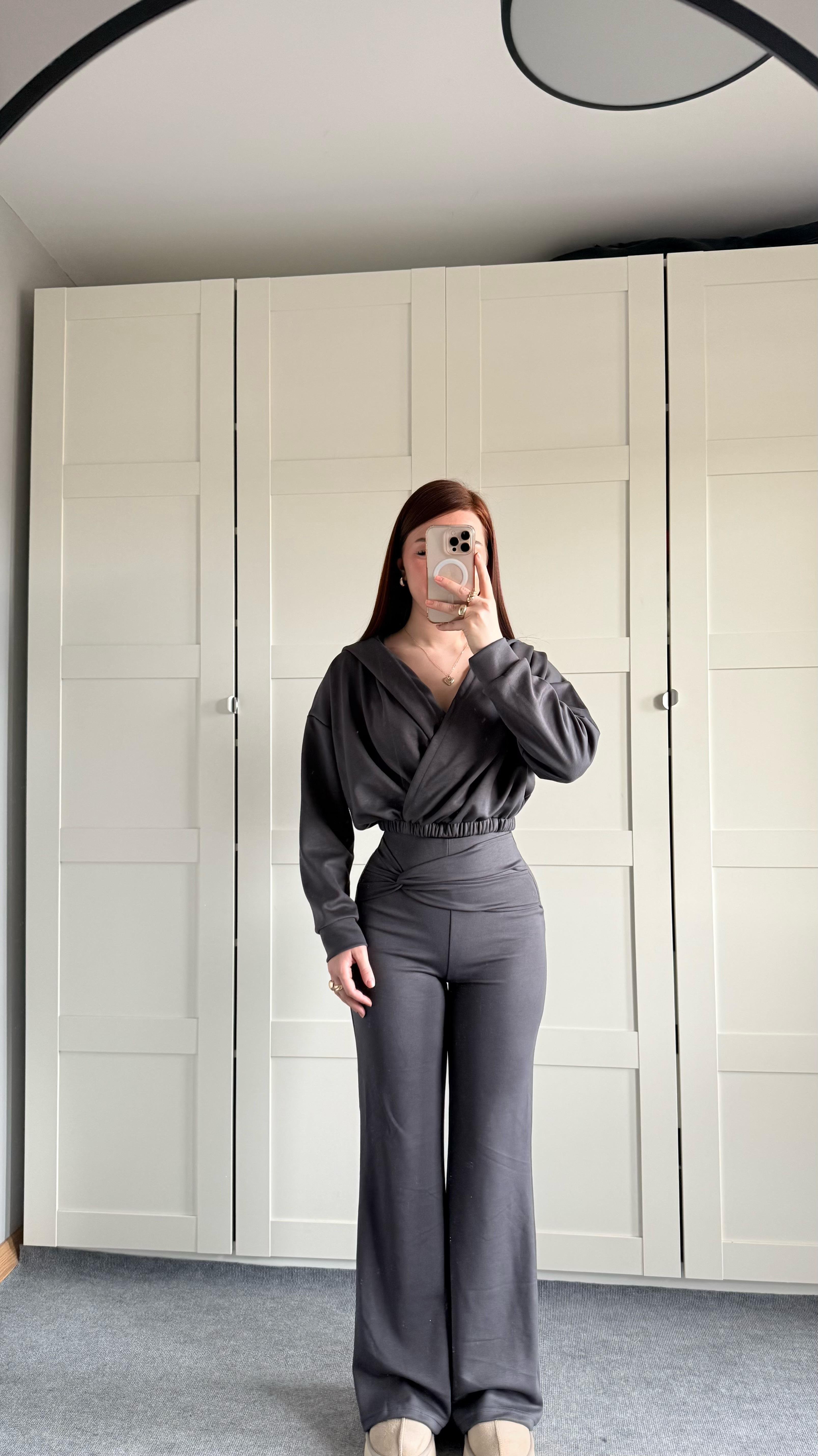 Oys. Kruvaze Modal Eşofman Takımı Gri