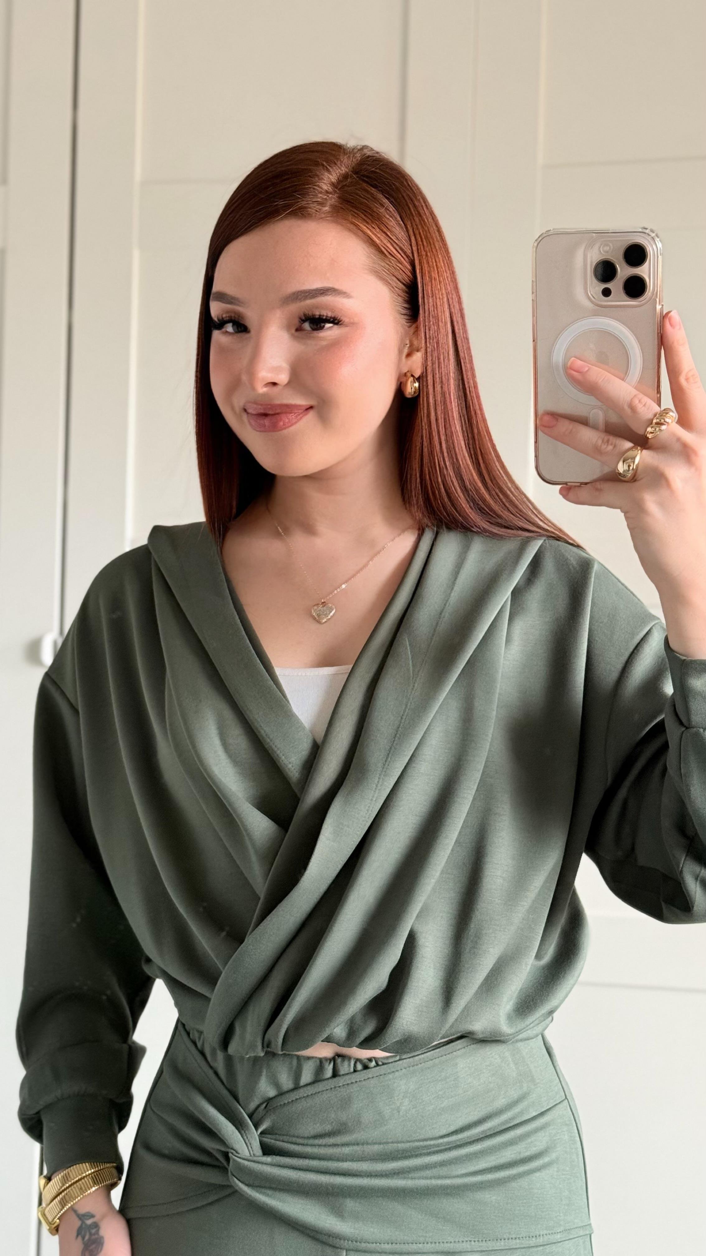 Oys. Kruvaze Modal Eşofman Takımı Haki