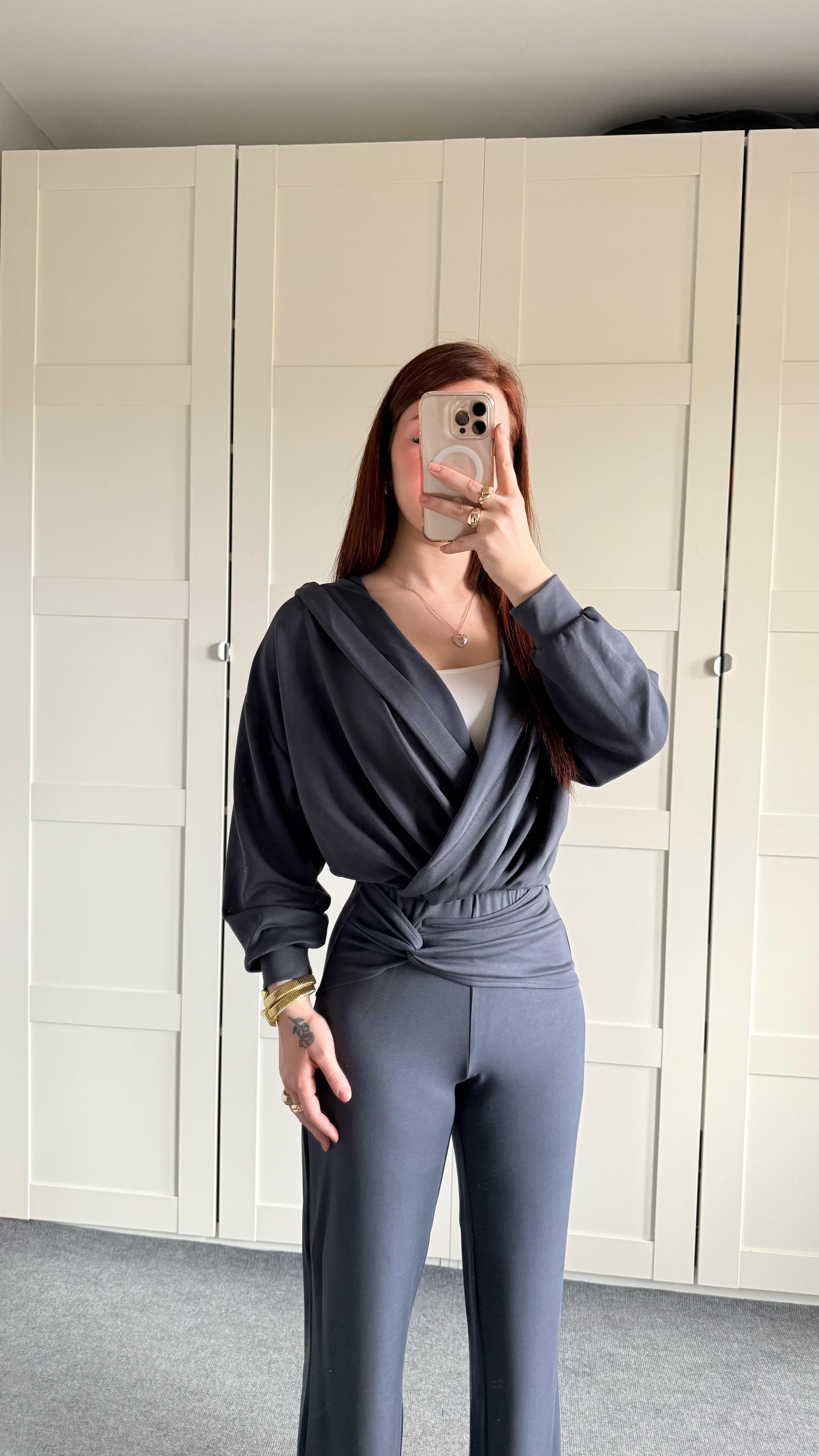 Oys. Kruvaze Modal Eşofman Takımı İndigo