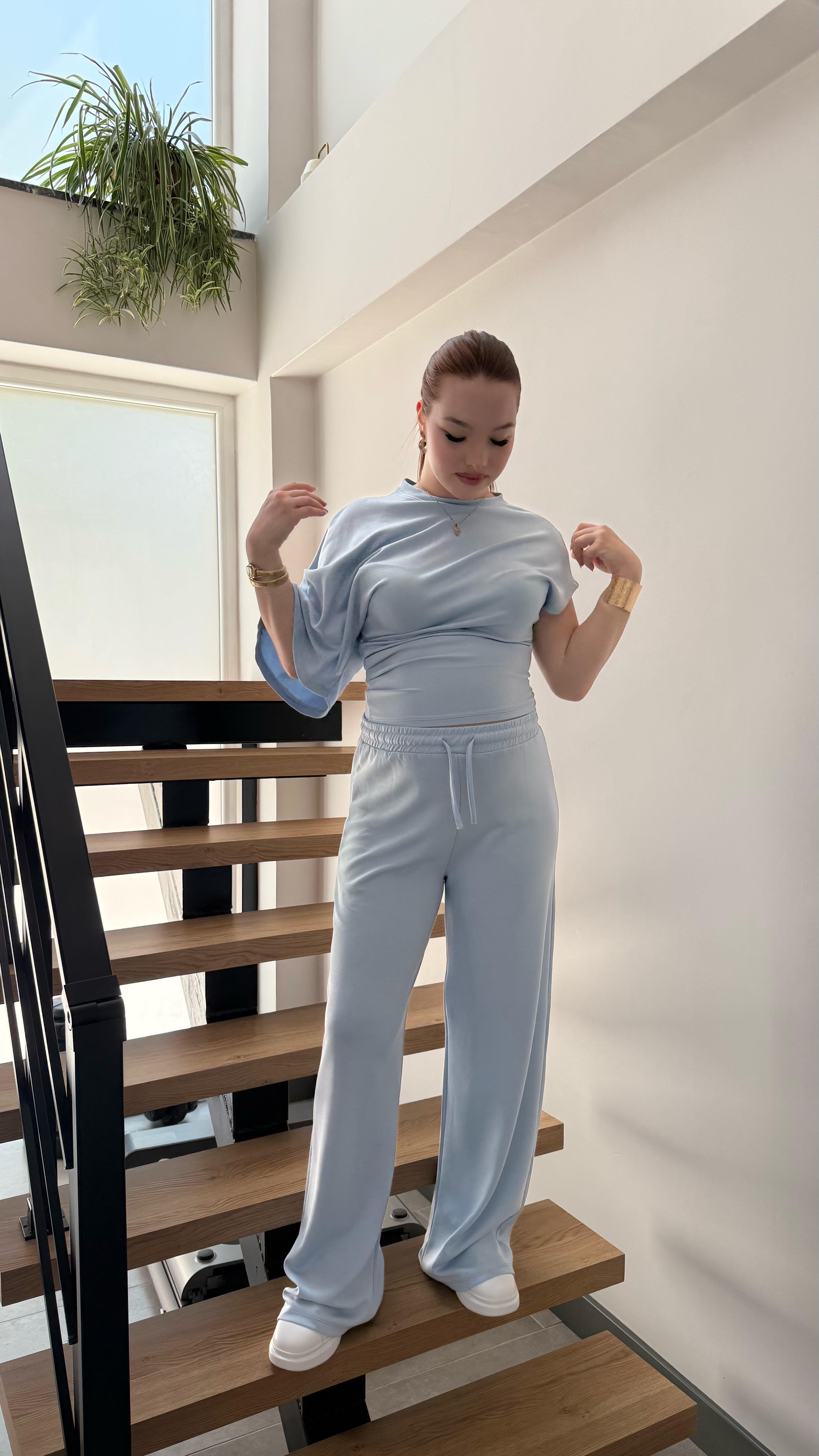 Oys. Modal Yarasa Kol Takım Mavi