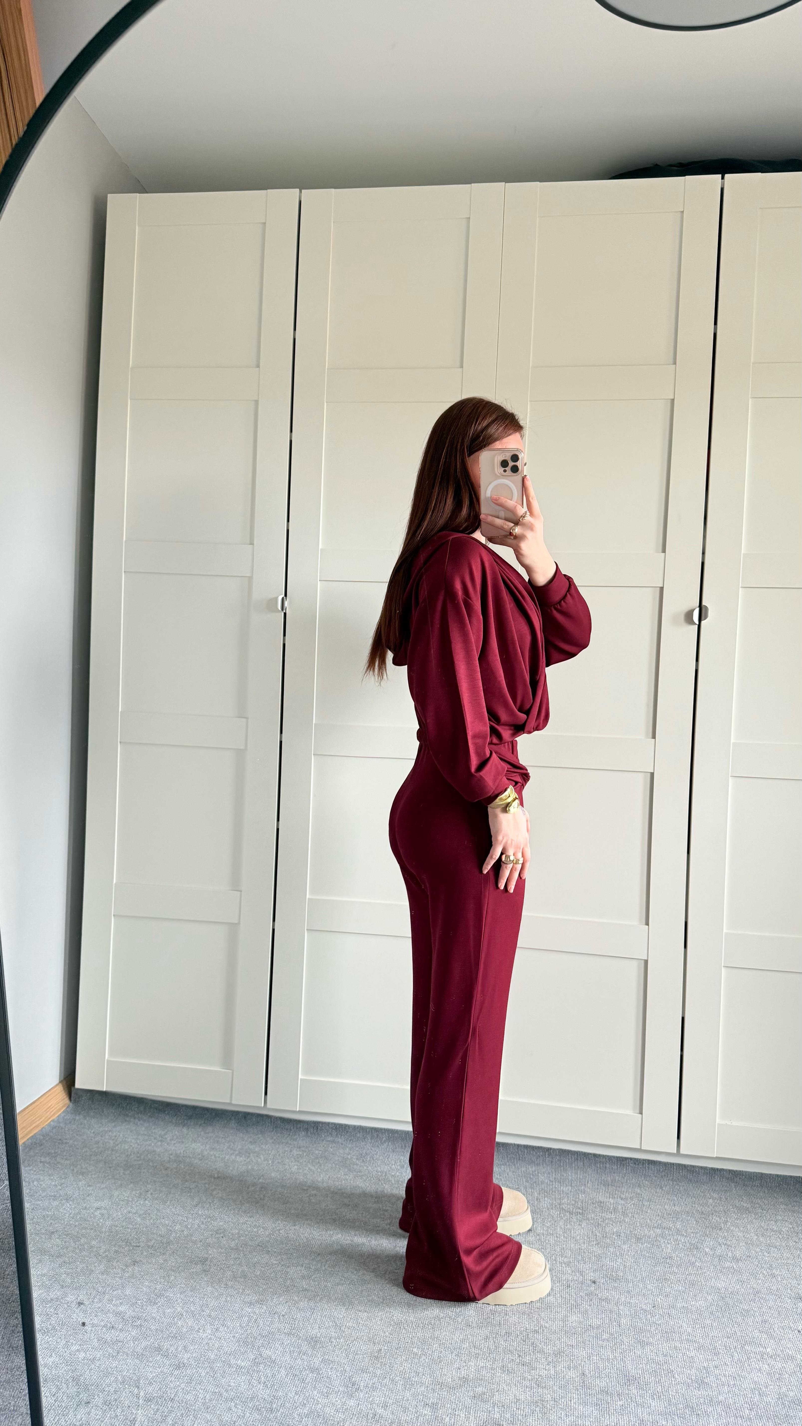 Oys. Kruvaze Modal Eşofman Takımı Bordo