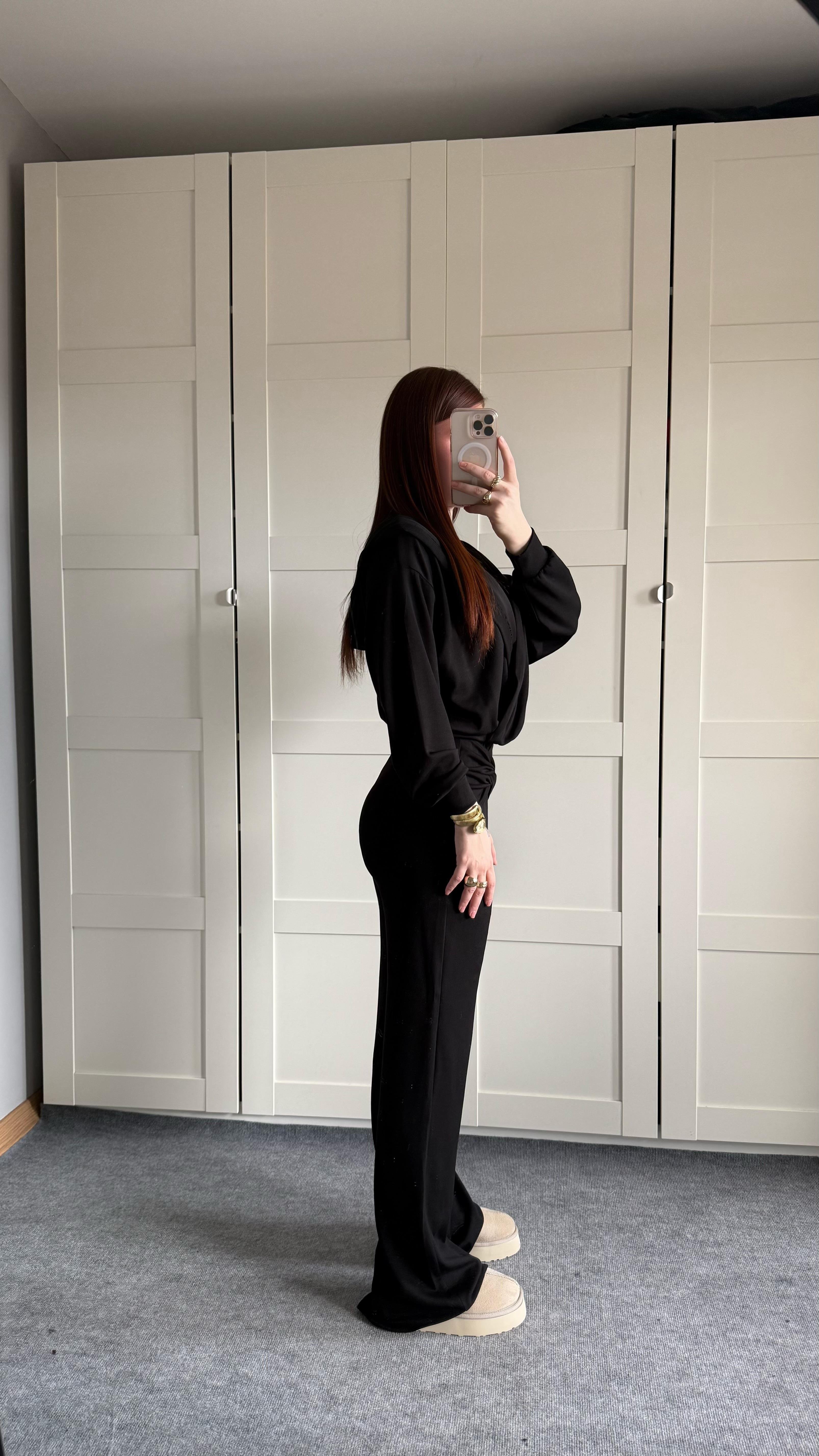 Oys. Kruvaze Modal Eşofman Takımı Siyah