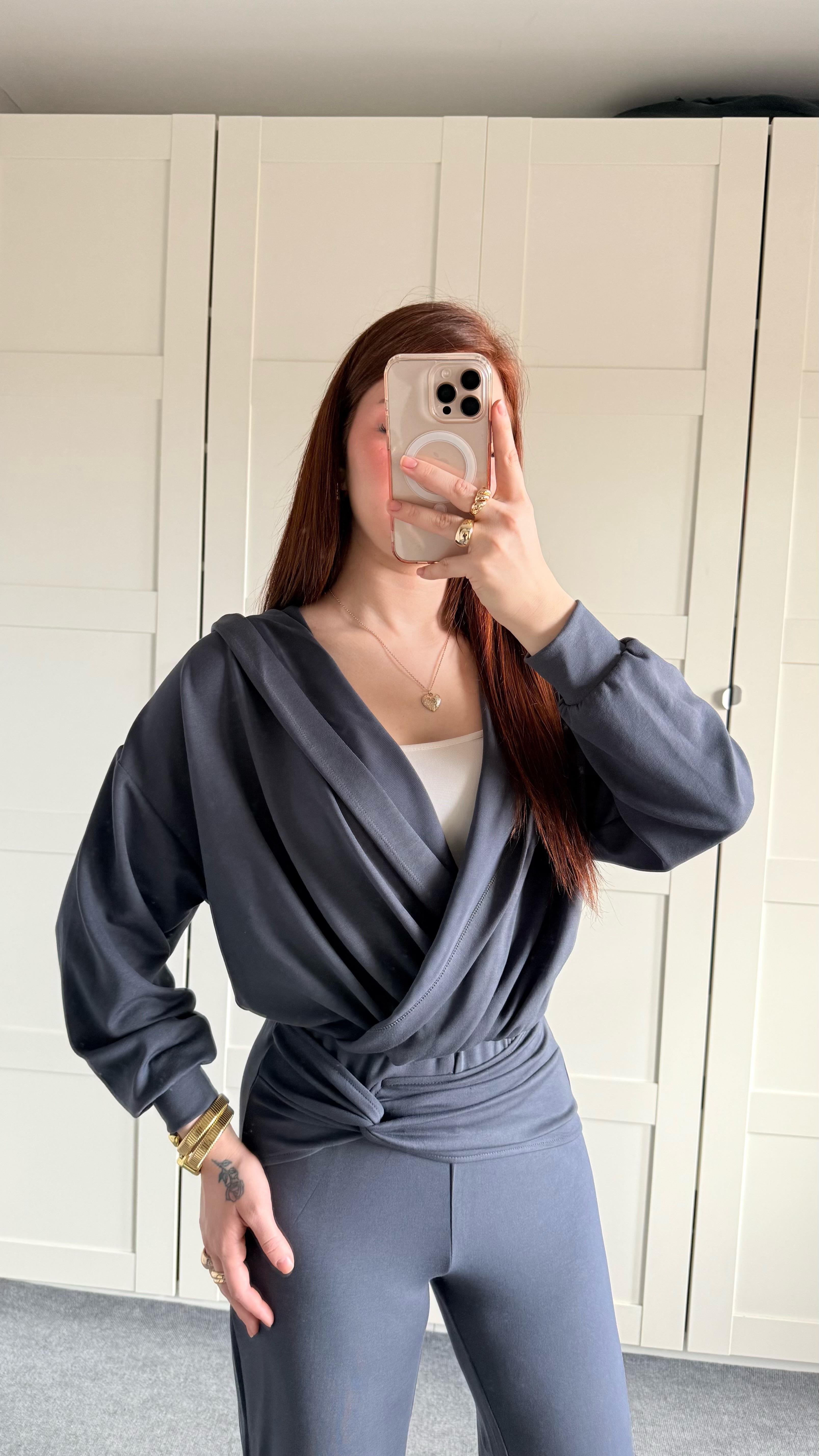 Oys. Kruvaze Modal Eşofman Takımı İndigo