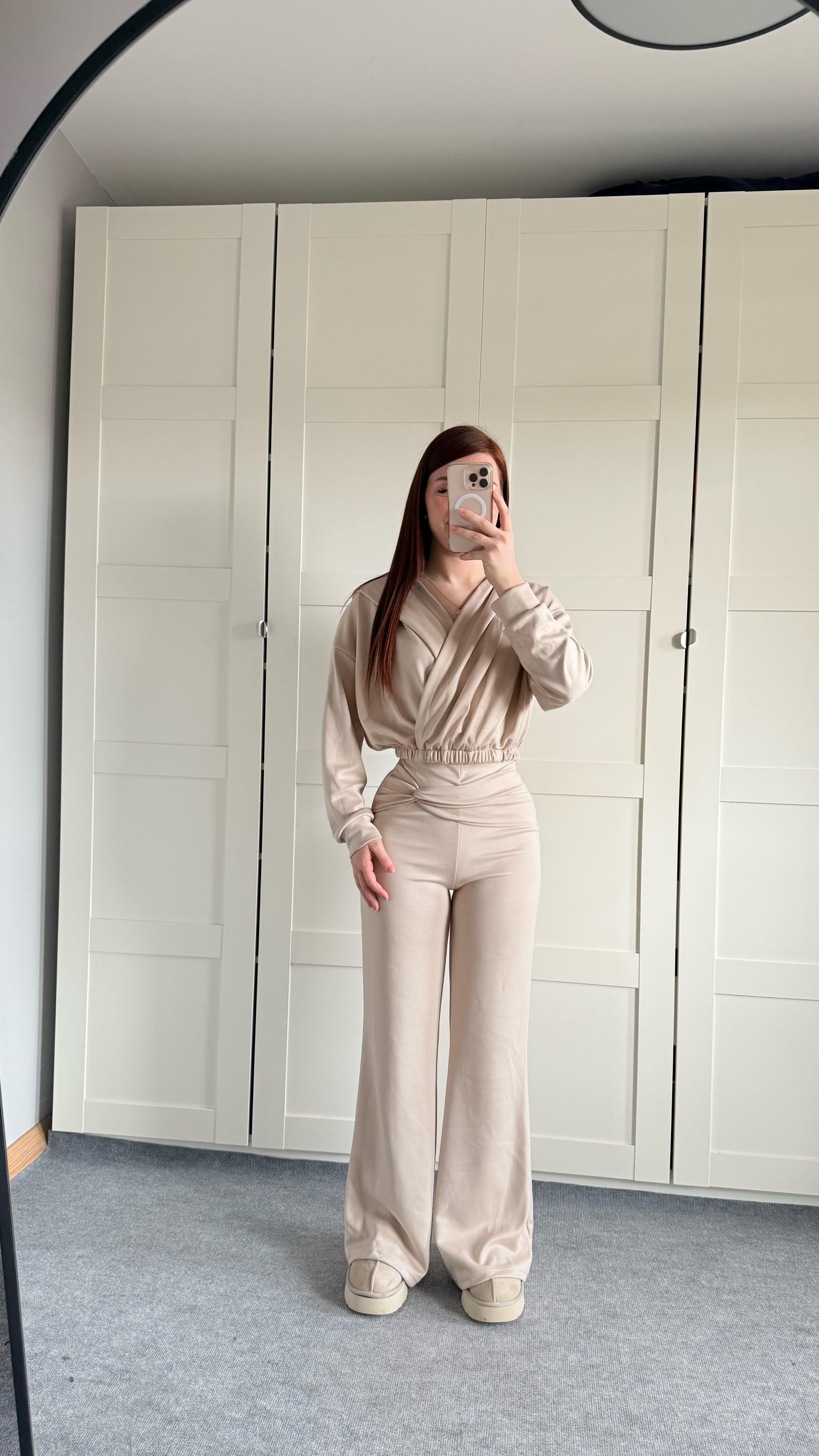 Oys. Kruvaze Modal Eşofman Takımı Taş