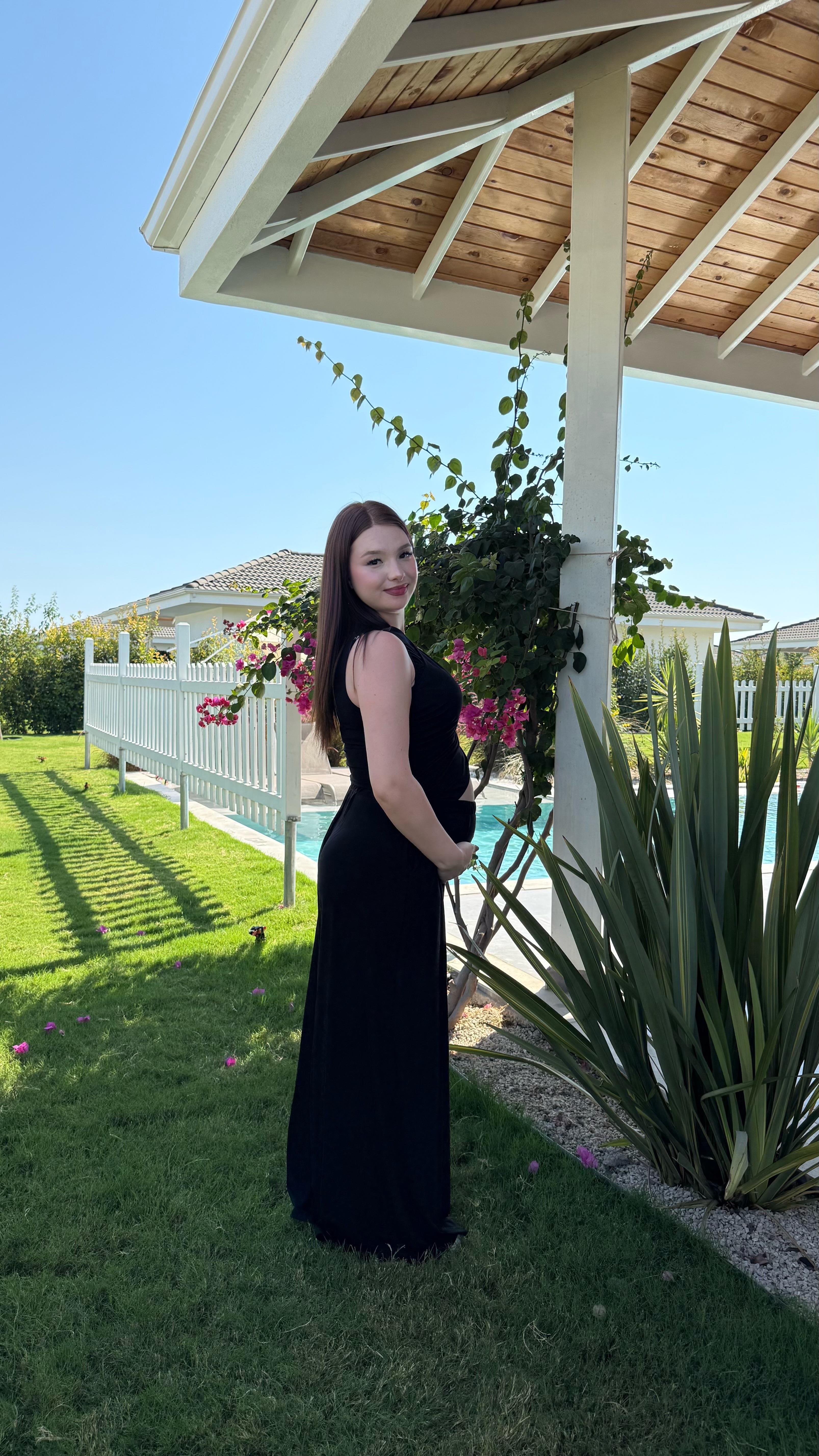 Oysh. Bel Detay Bol Tulum Siyah