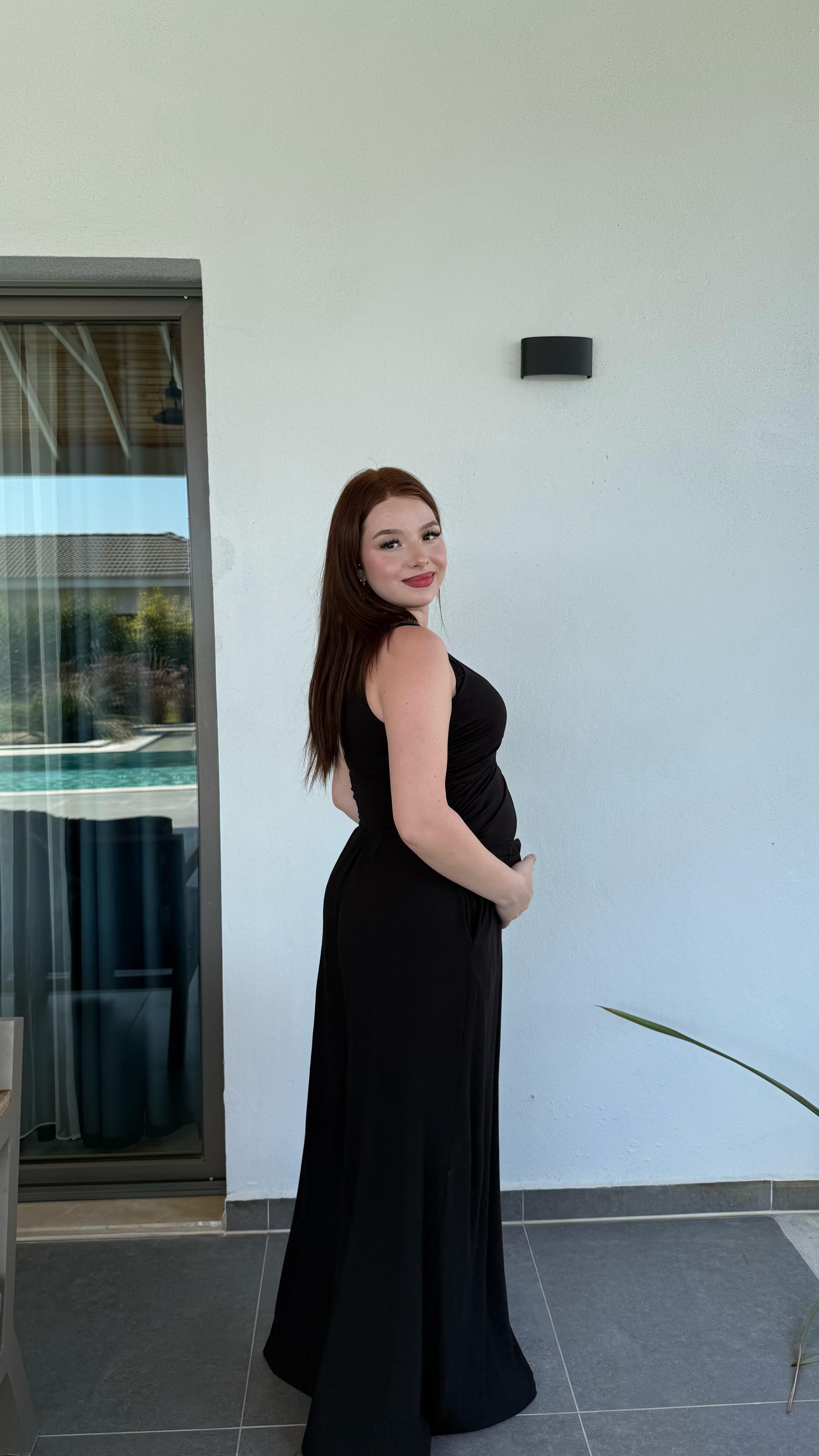 Oysh. Bel Detay Bol Tulum Siyah