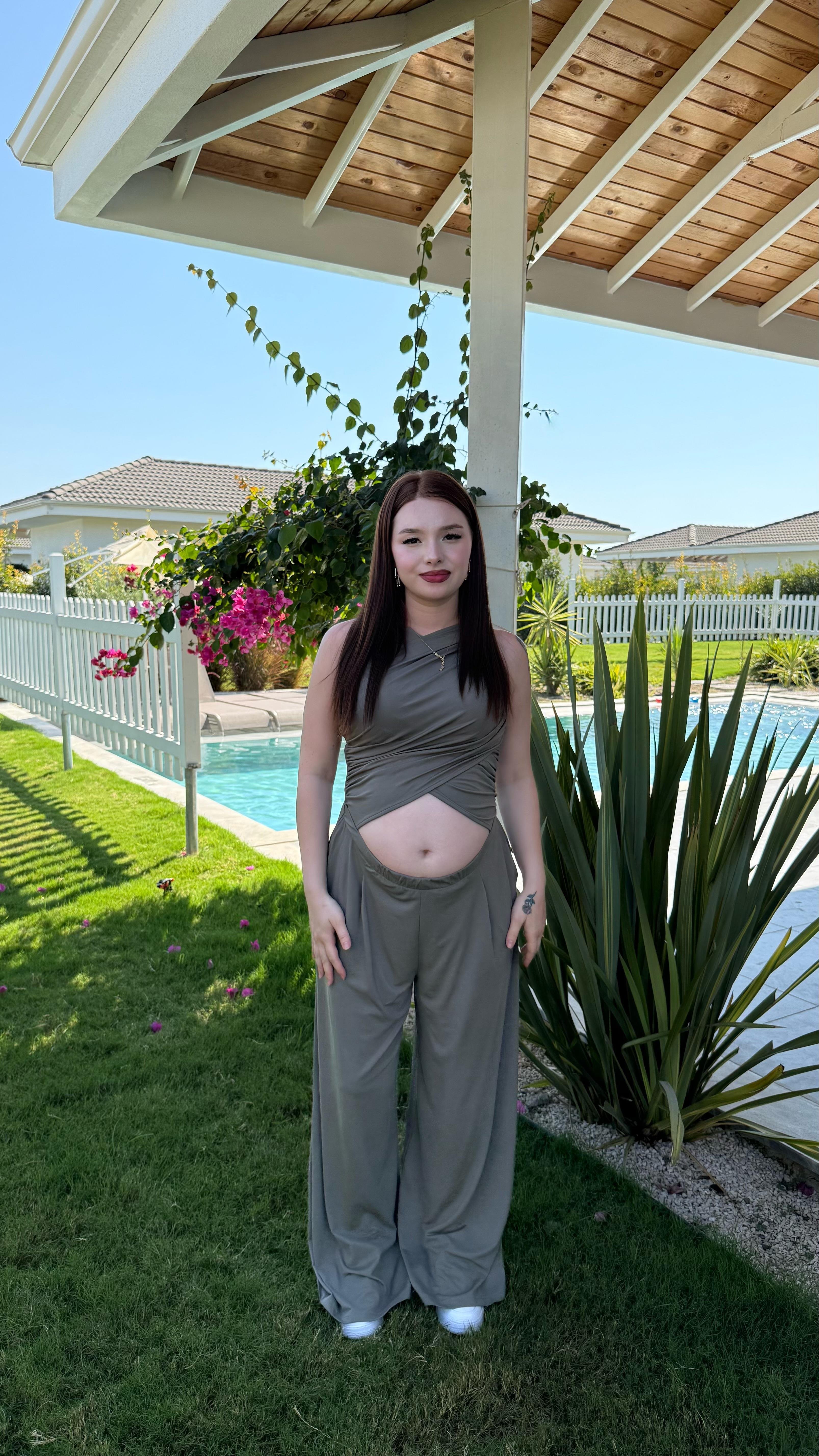 Oysh. Bel Detay Bol Tulum Haki