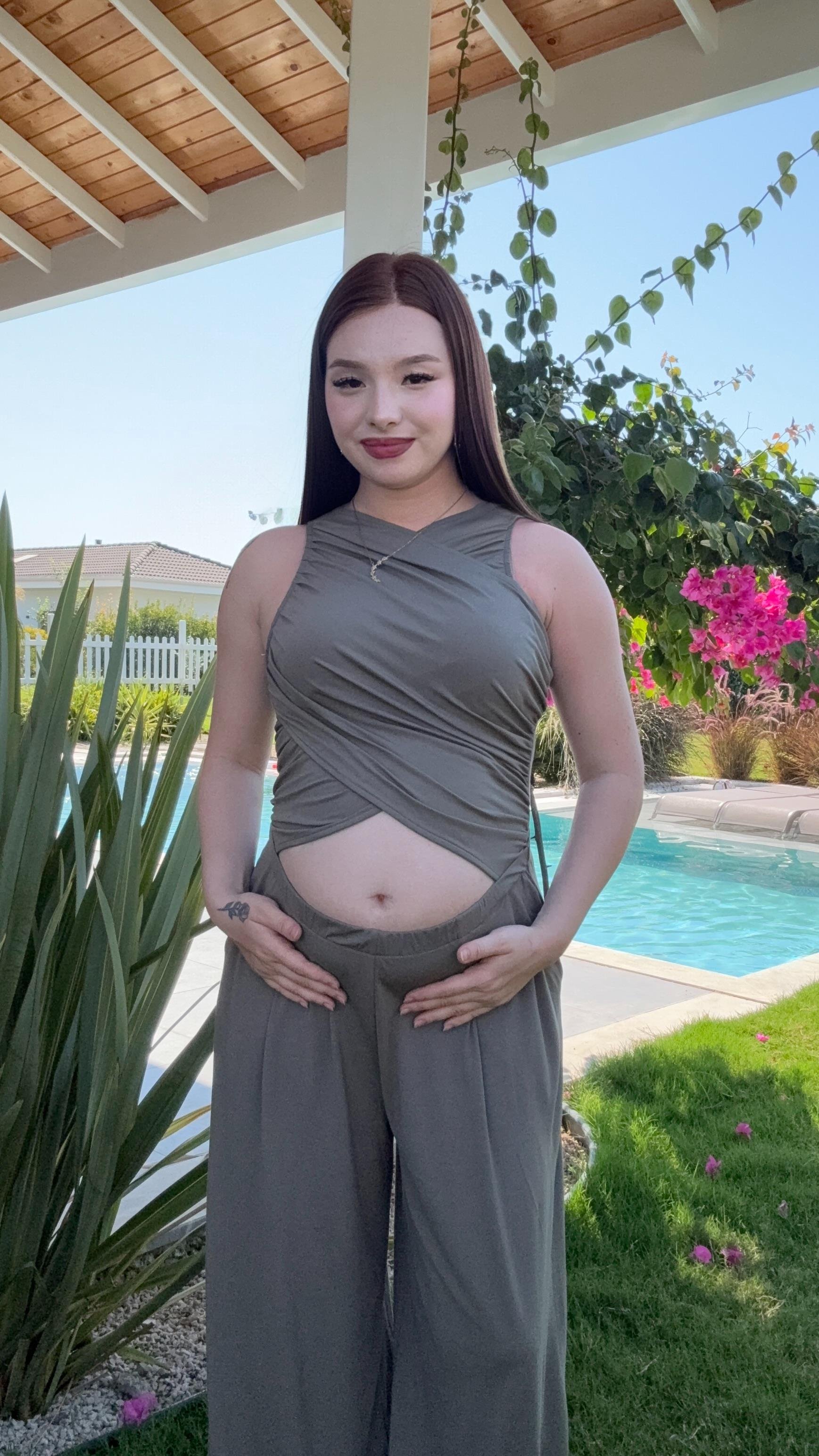 Oysh. Bel Detay Bol Tulum Haki