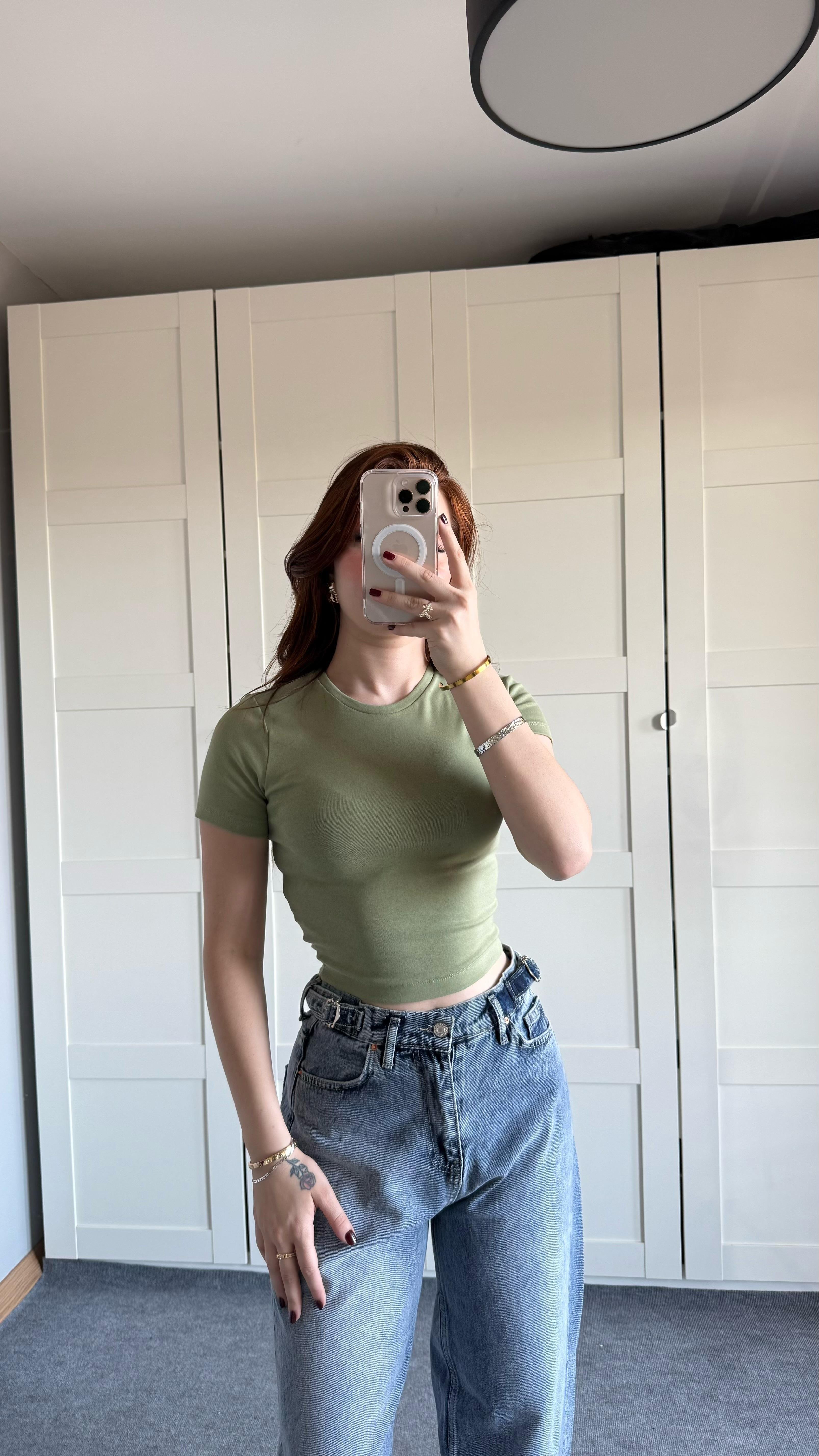 Pamuklu Dilvin Tişört Yeşil