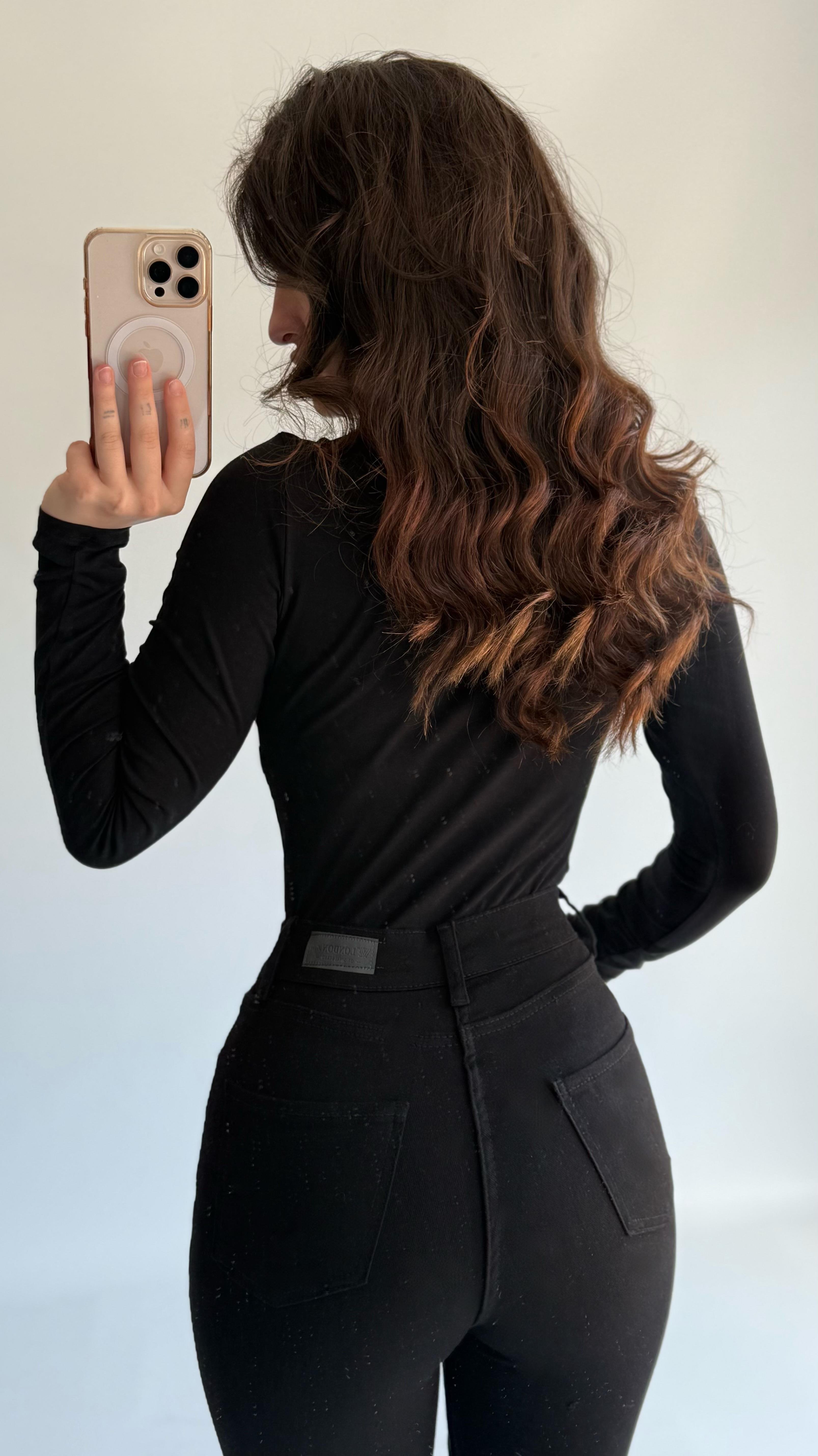 Pamuklu HM Uzun Kollu Body Siyah