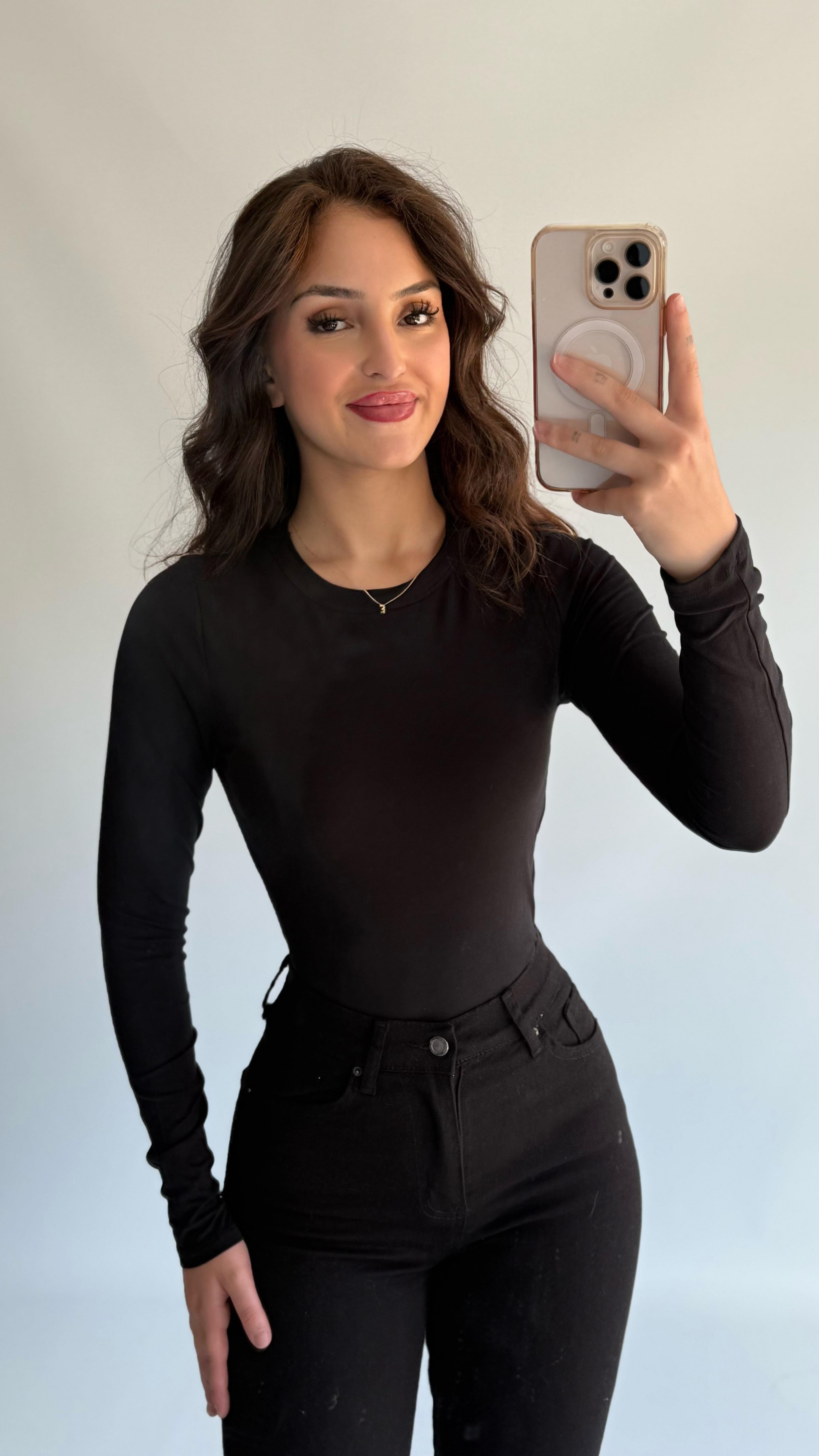 Pamuklu HM Uzun Kollu Body Siyah