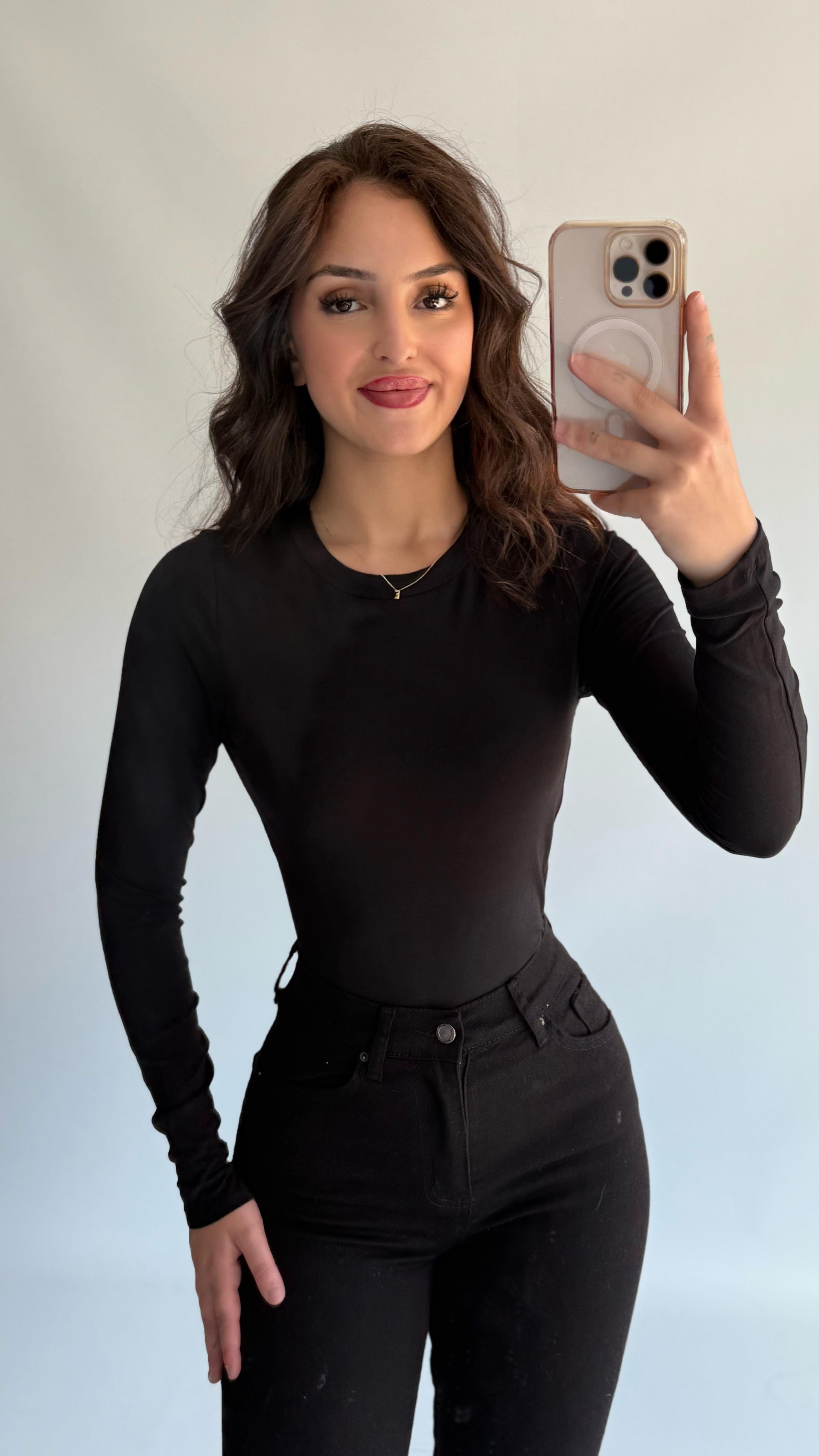 Pamuklu HM Uzun Kollu Body Siyah