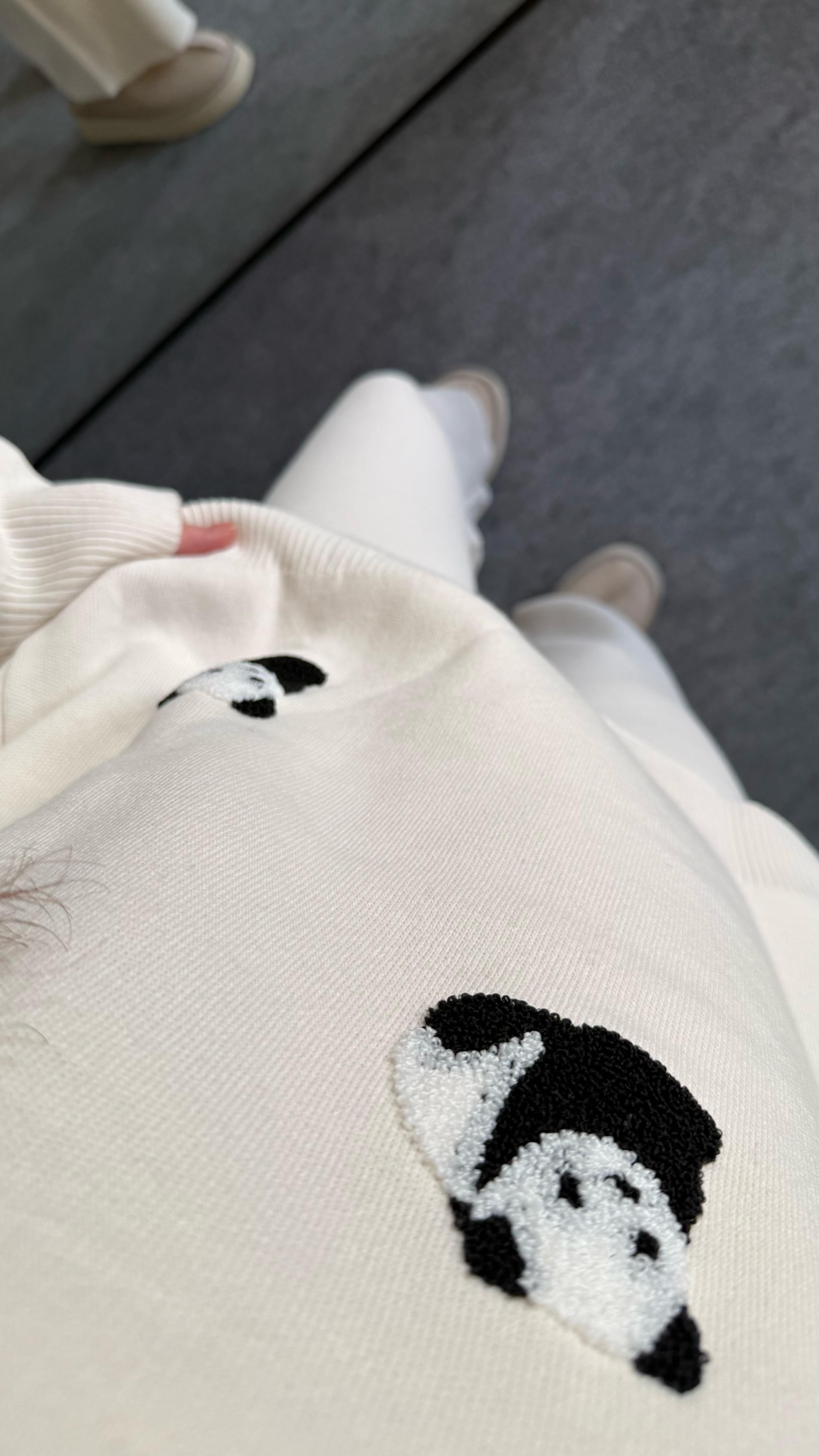 Panda Ekru Triko Takım 