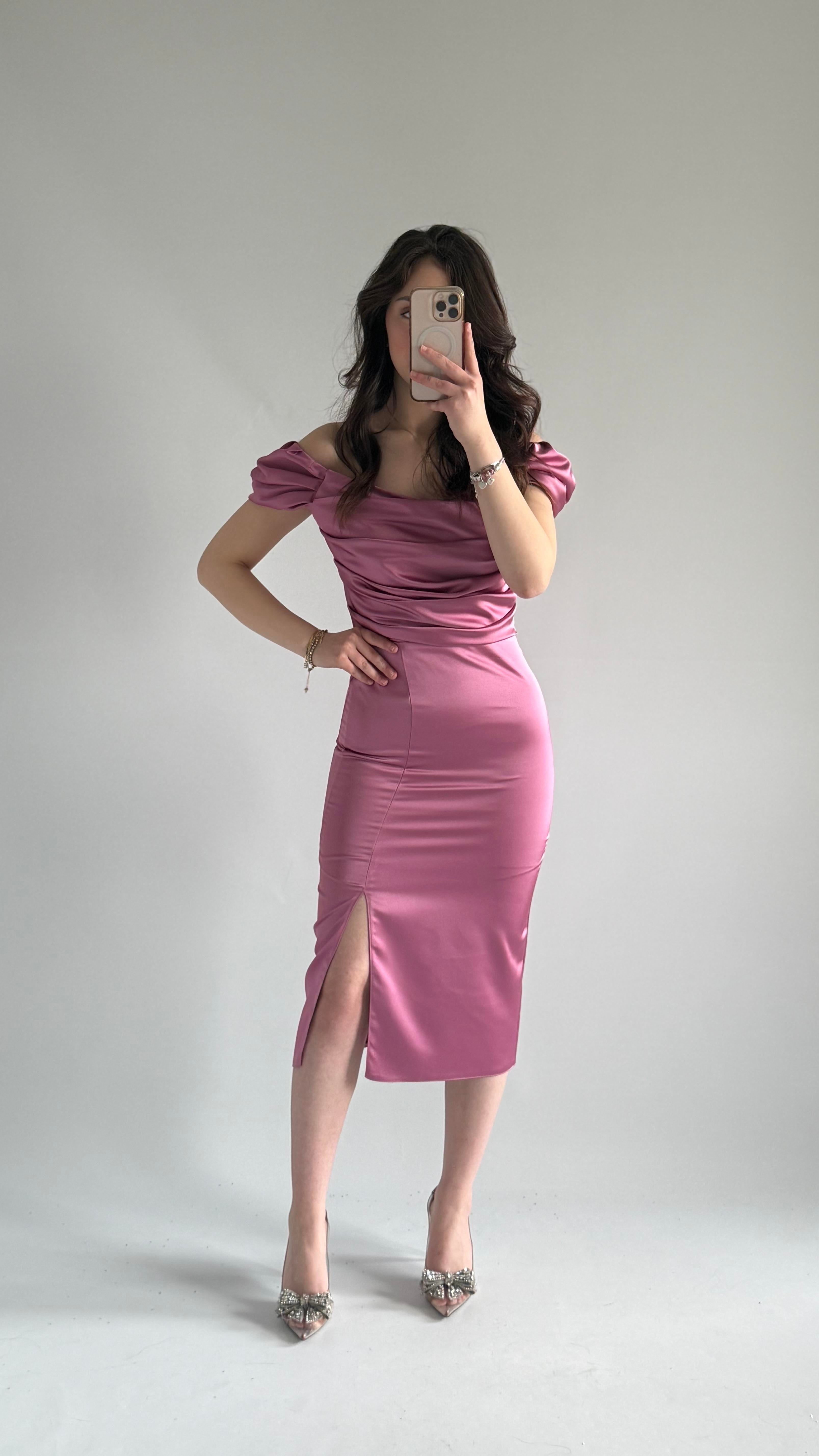 Pandora Midi Abiye Pembe