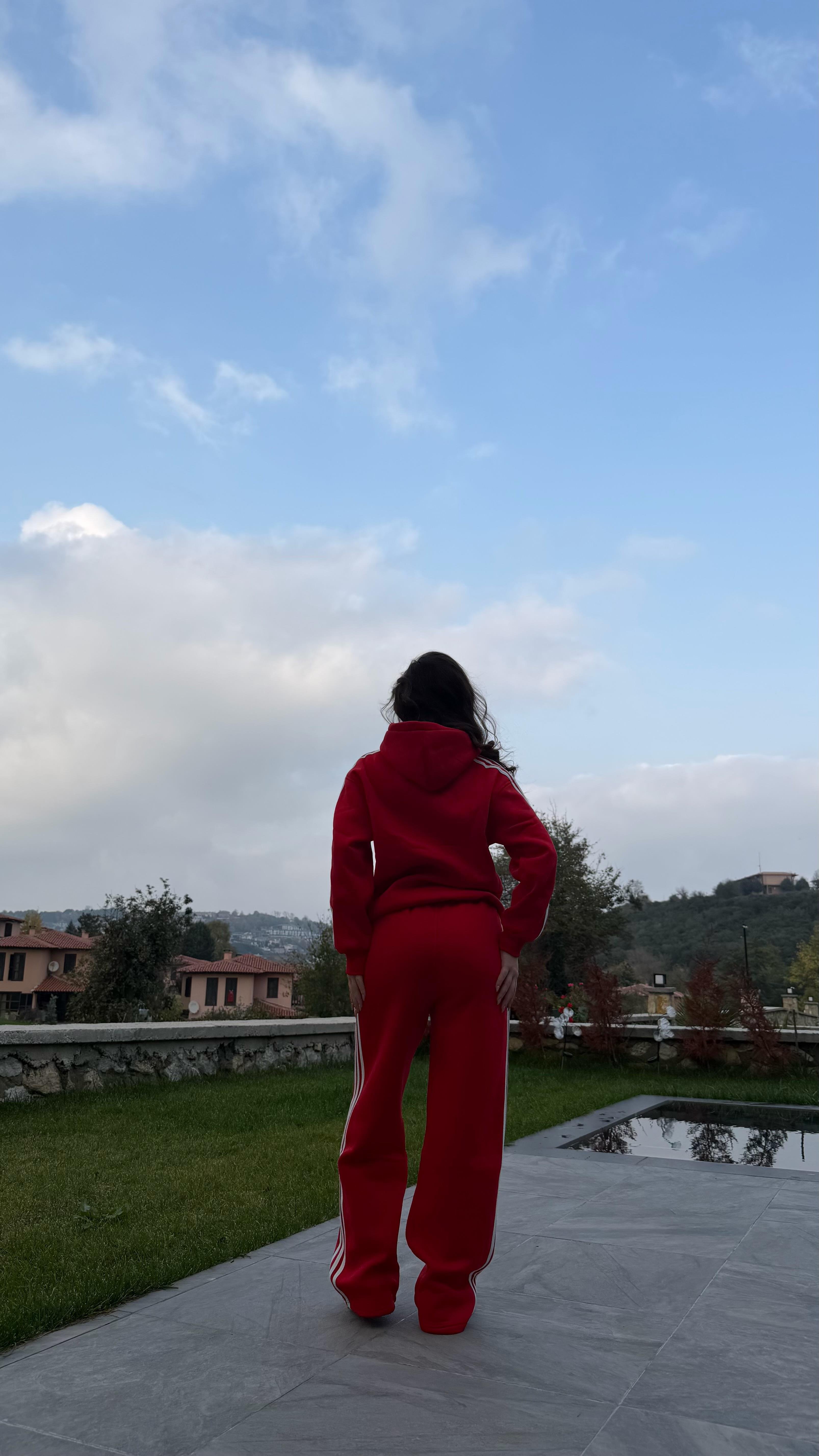Peach Classic Eşofman Takımı Kırmızı 