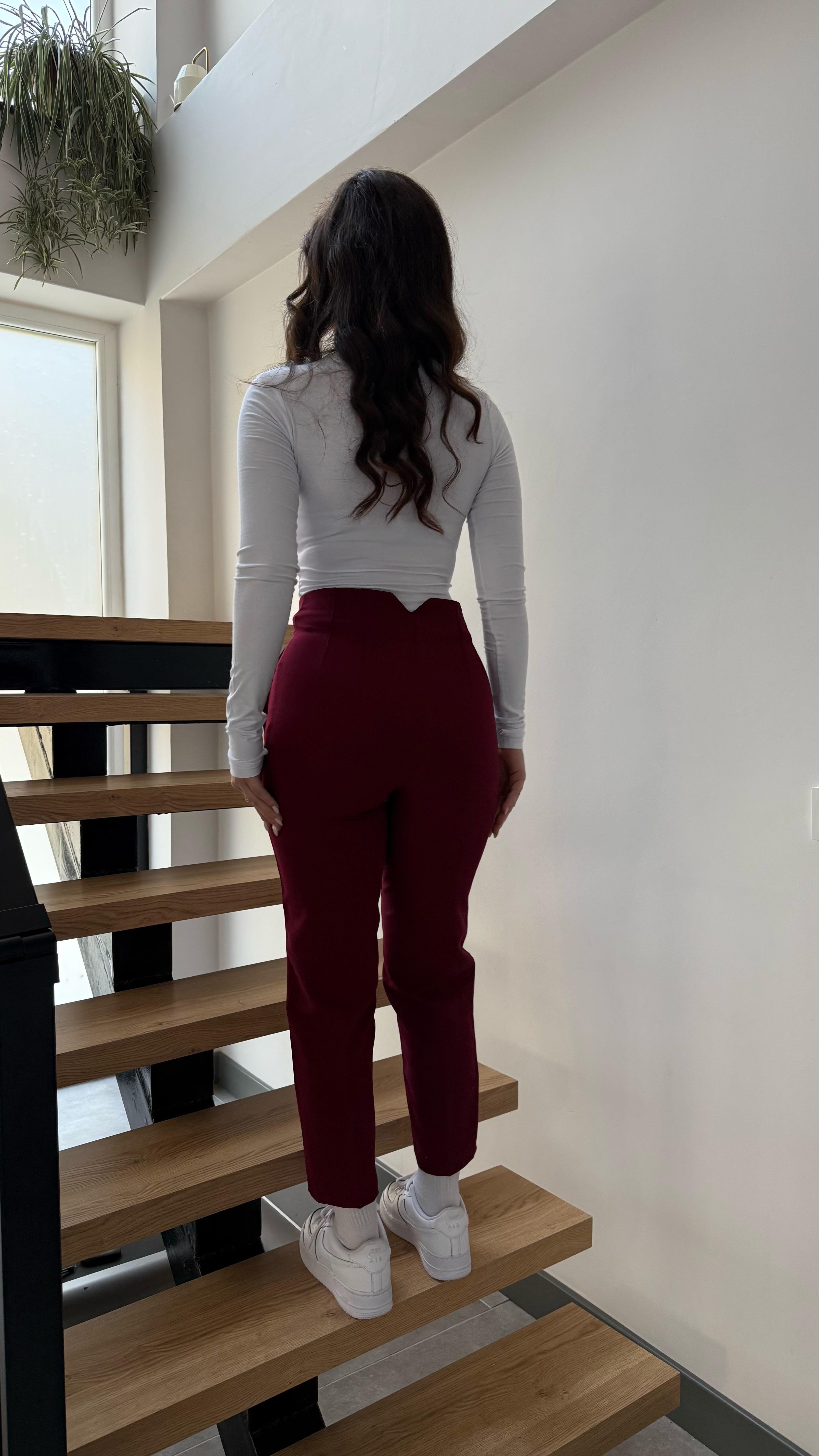 Pensli Kalem Pantolon Bordo