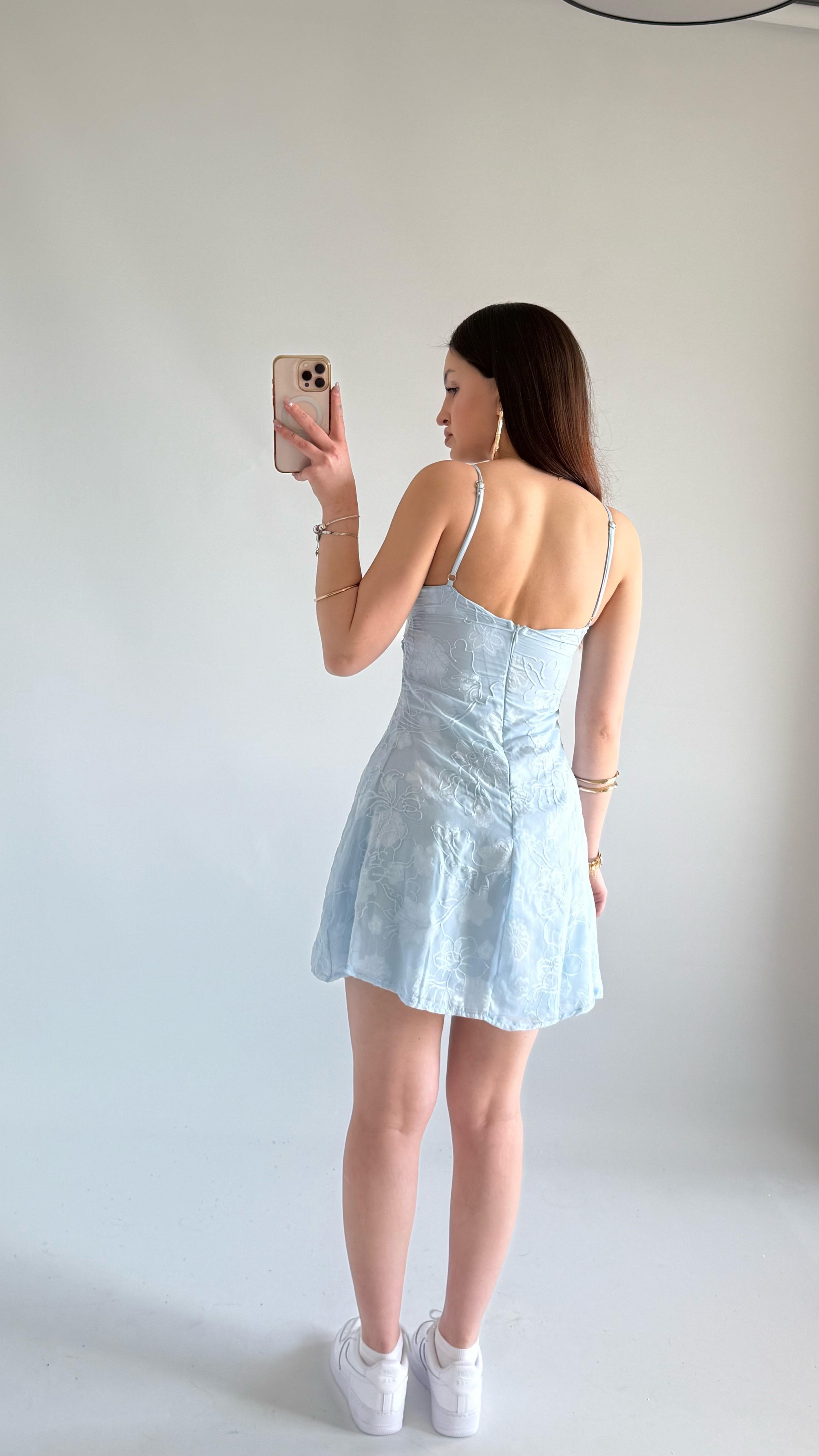 Pery Mini Dantel Elbise Bebe Mavisi
