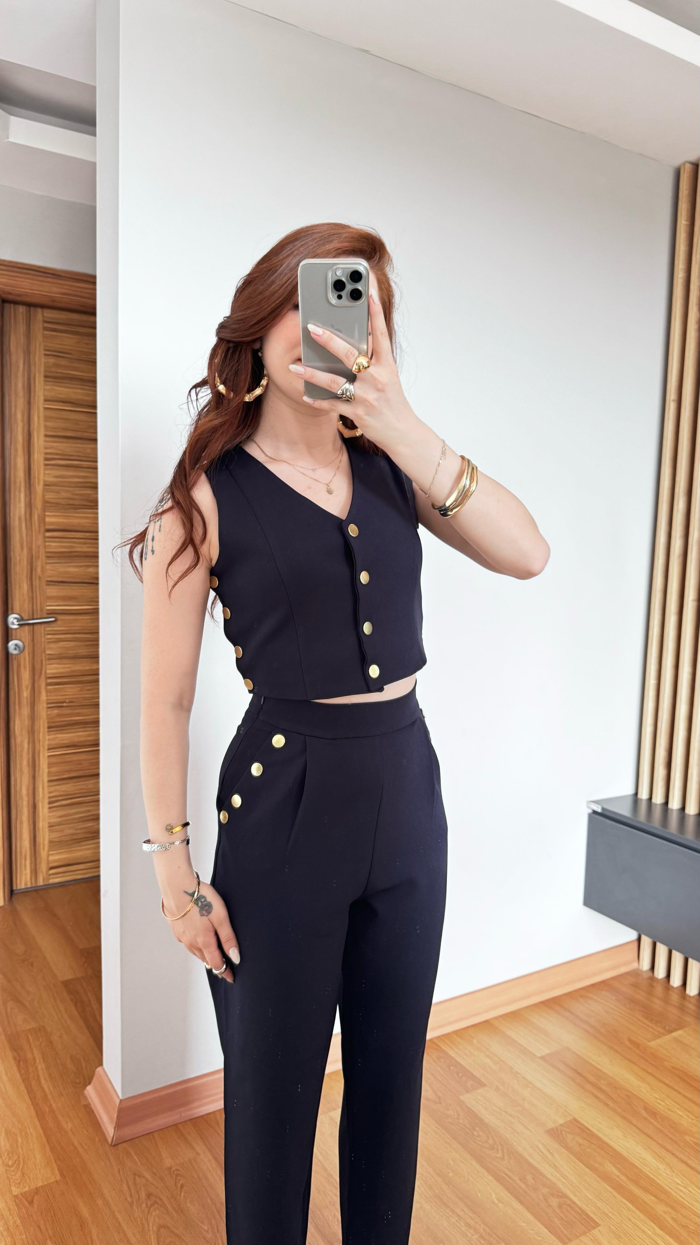 Premium Ceket Çıtçıt Takım Lacivert