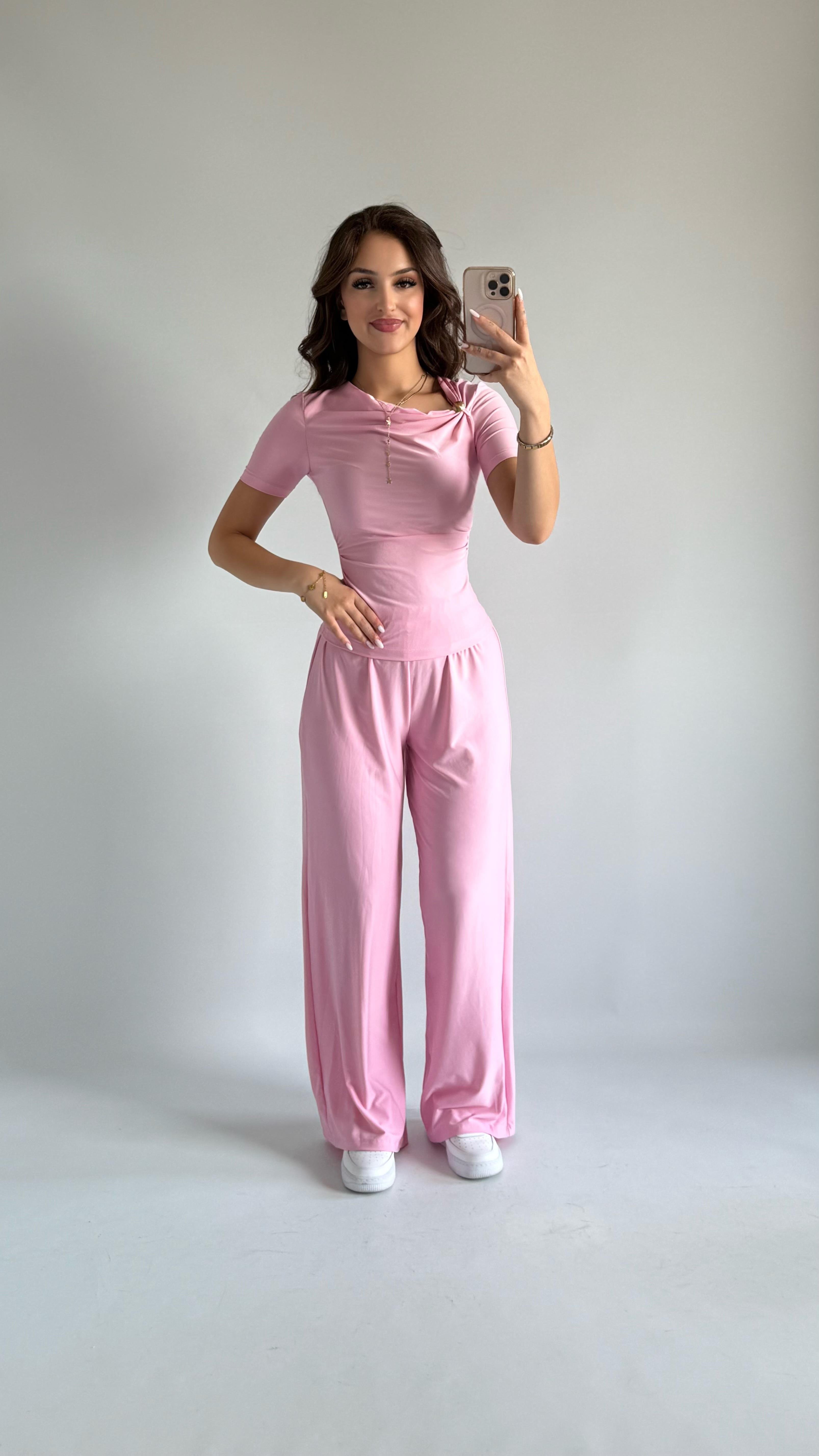 Premium Salaş Eşofman Pembe