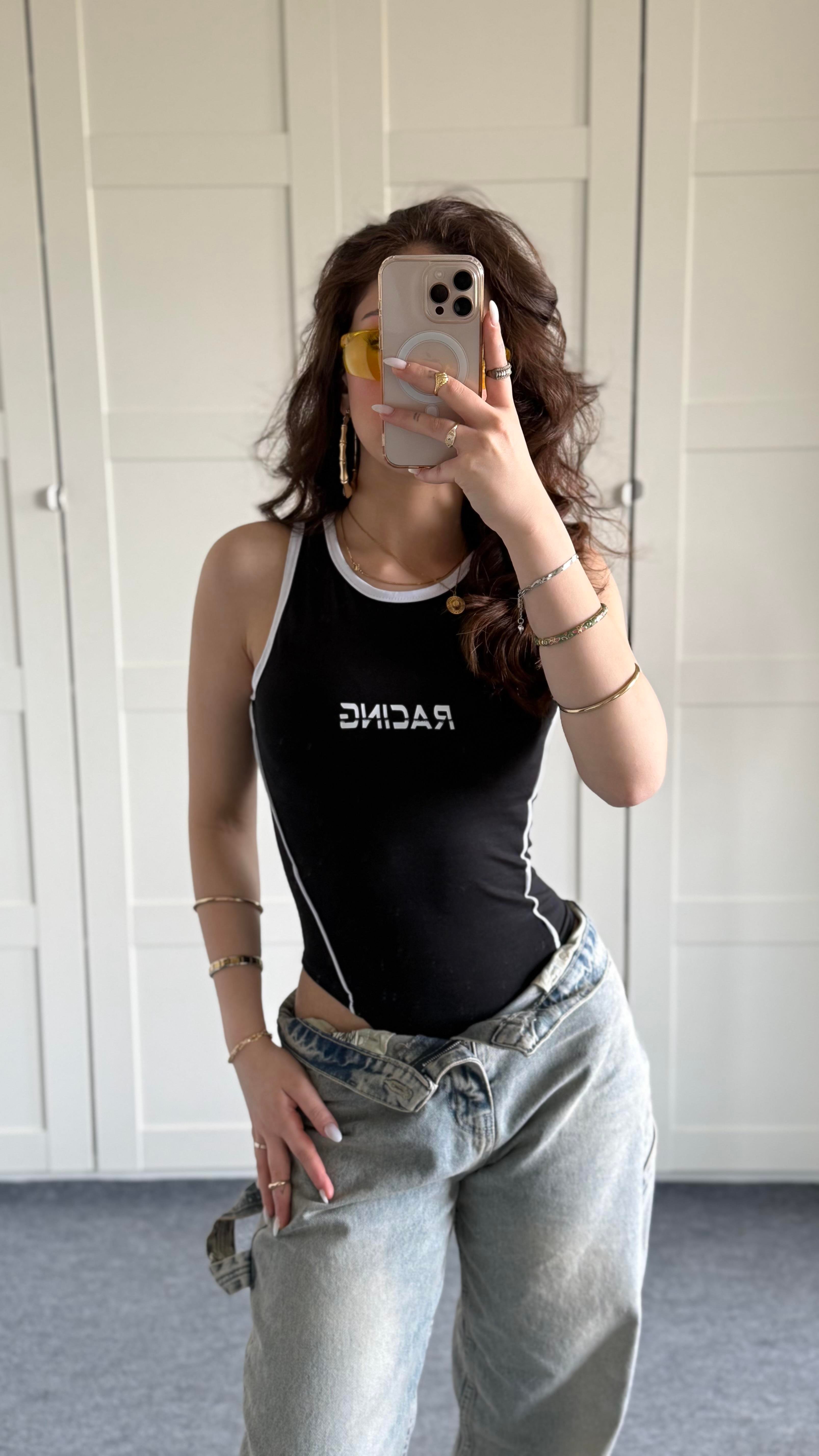 Racing Bodysuit Siyah