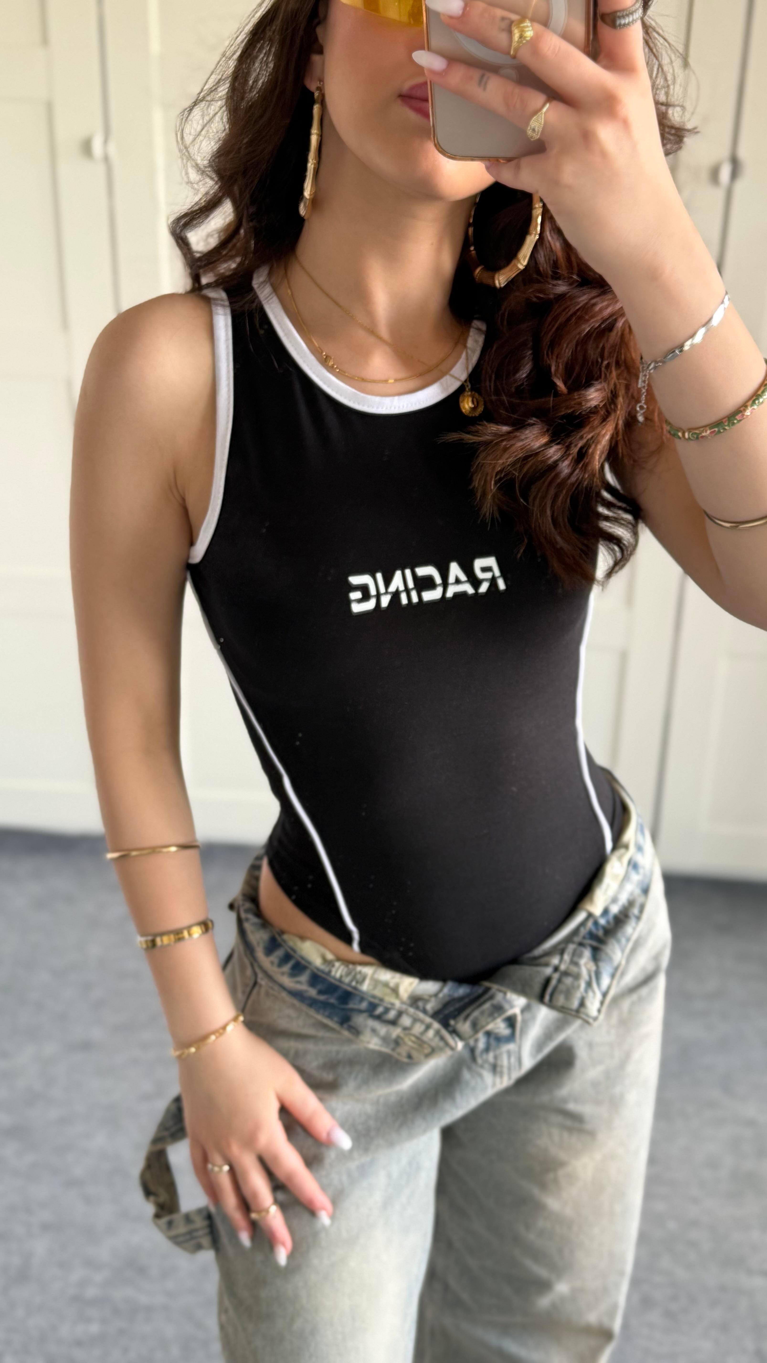Racing Bodysuit Siyah