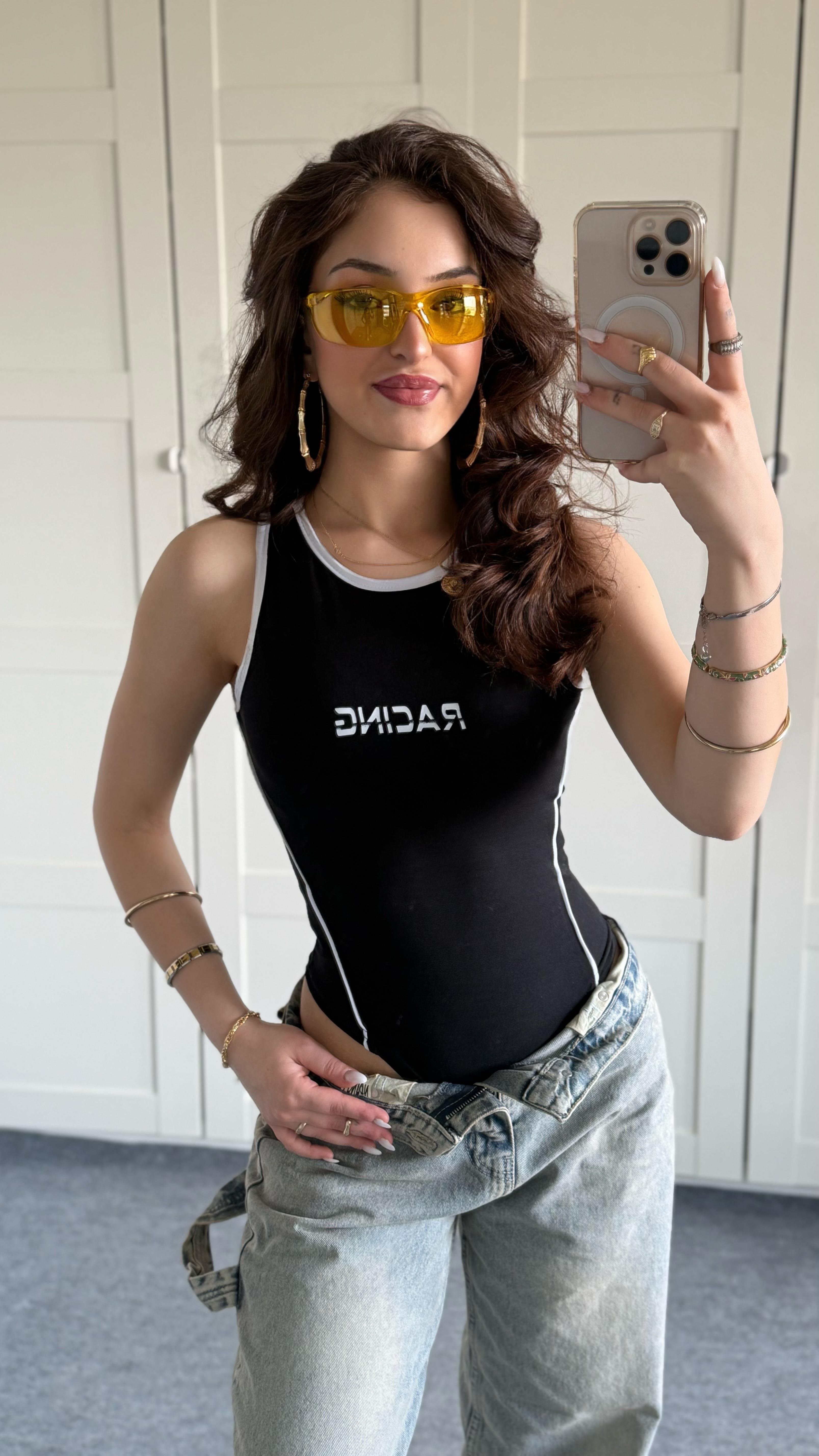 Racing Bodysuit Siyah