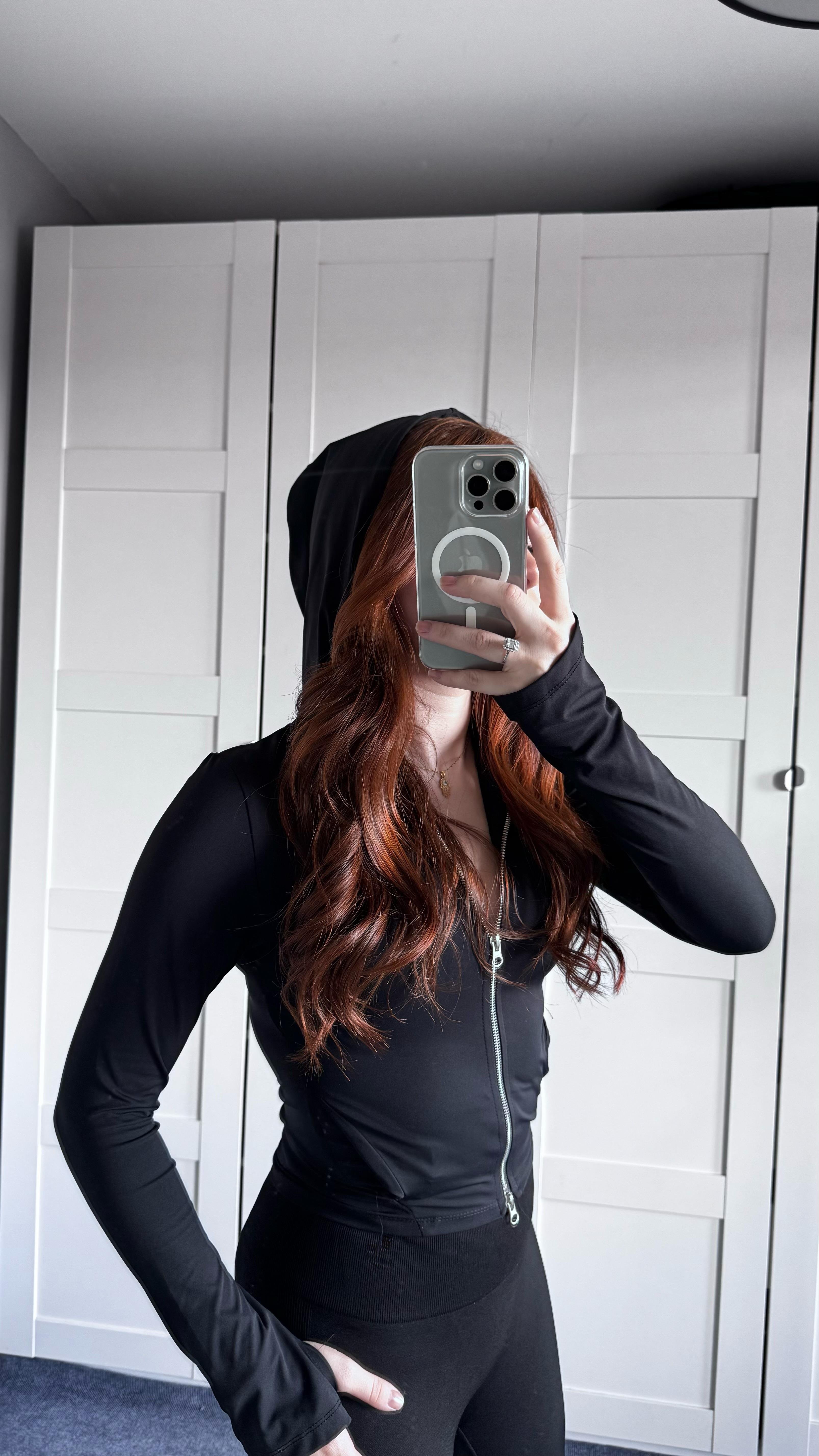 Range Mom Kapüşonlu  Hırka Siyah