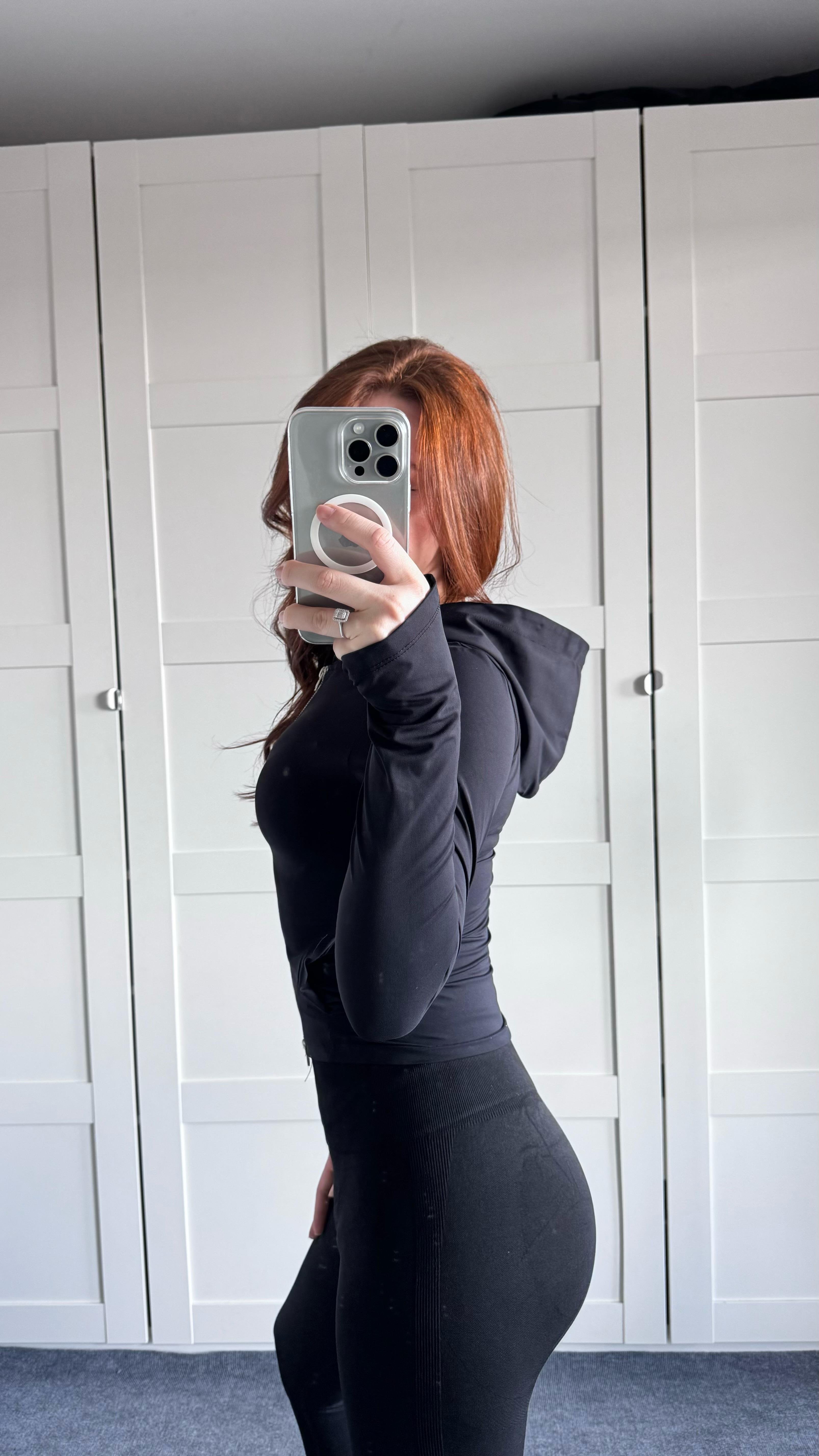 Range Mom Kapüşonlu  Hırka Siyah