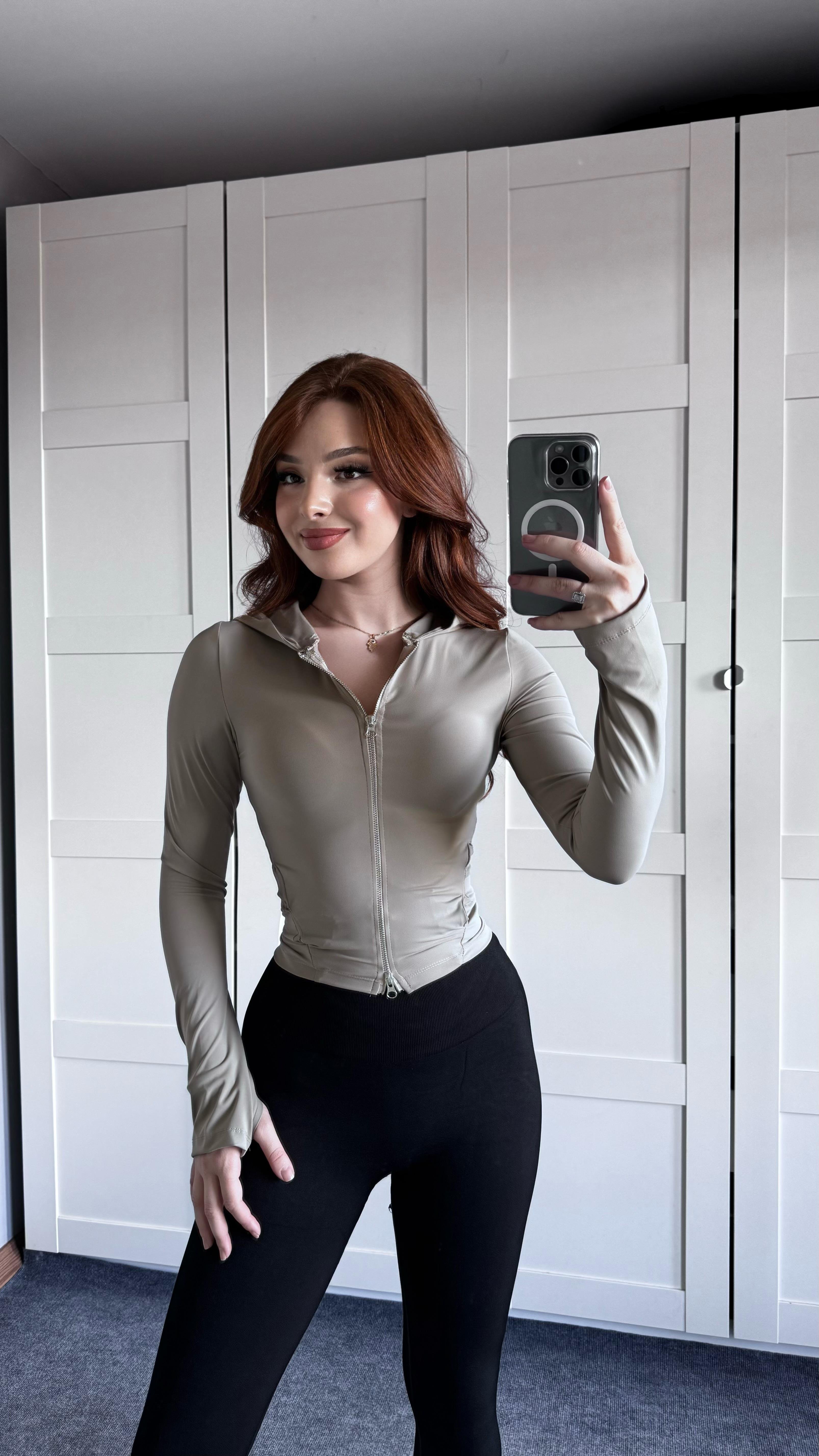 Range Mom Kapüşonlu Hırka Vizon