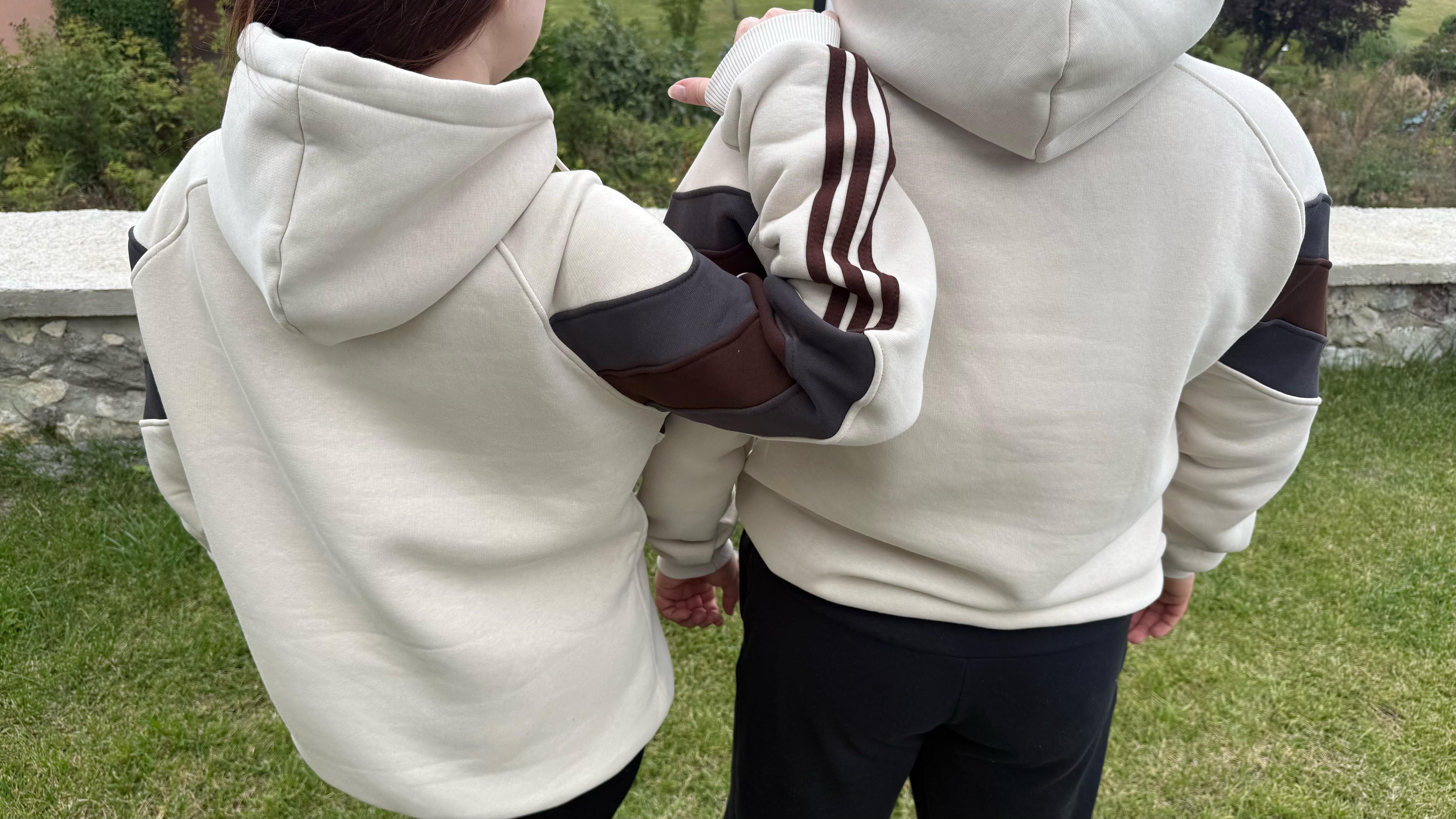 Real Madrid Kapüşonlu Sweat Bej