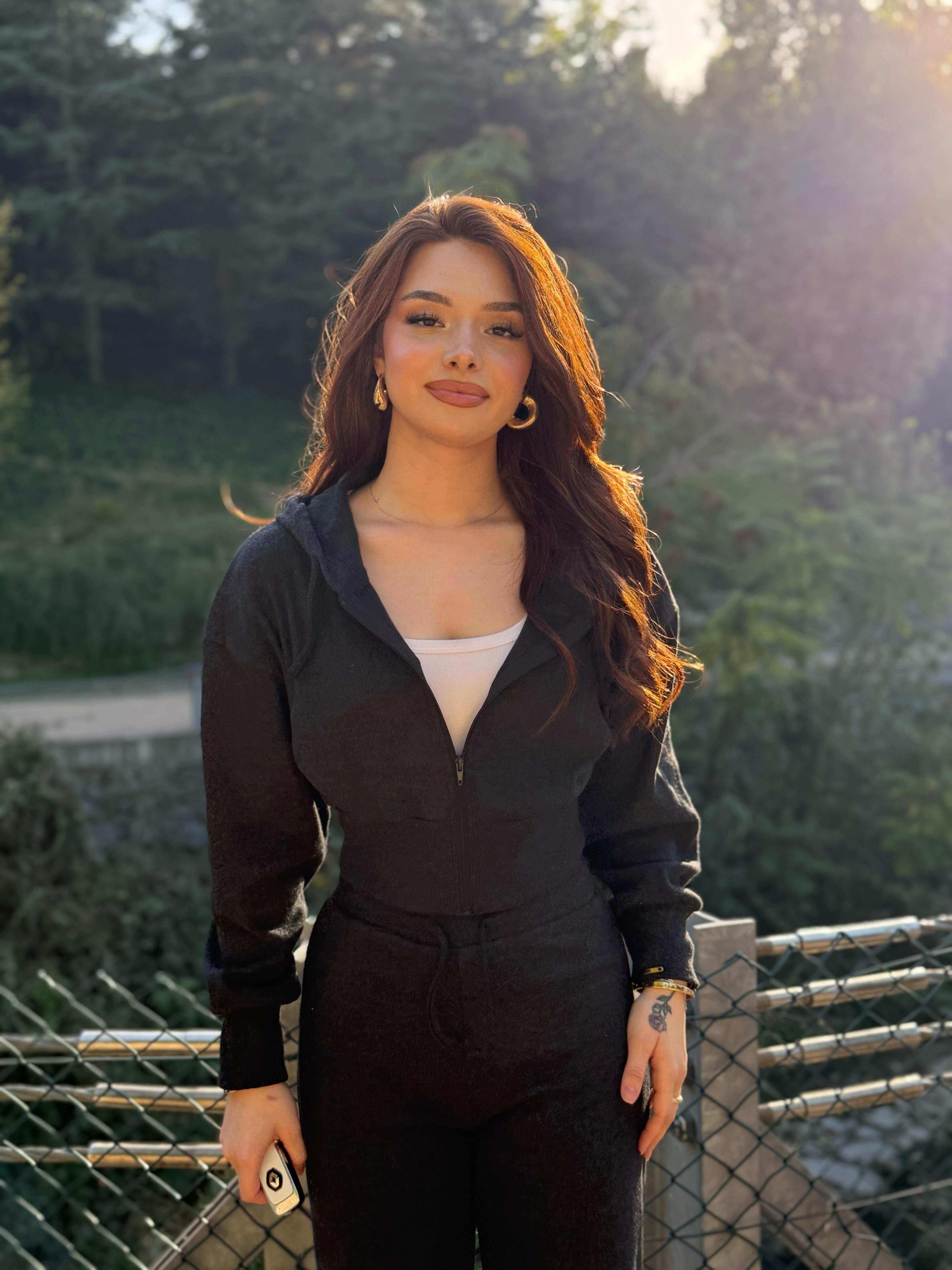 Ronessme Crop Hırka Takım Antrasit