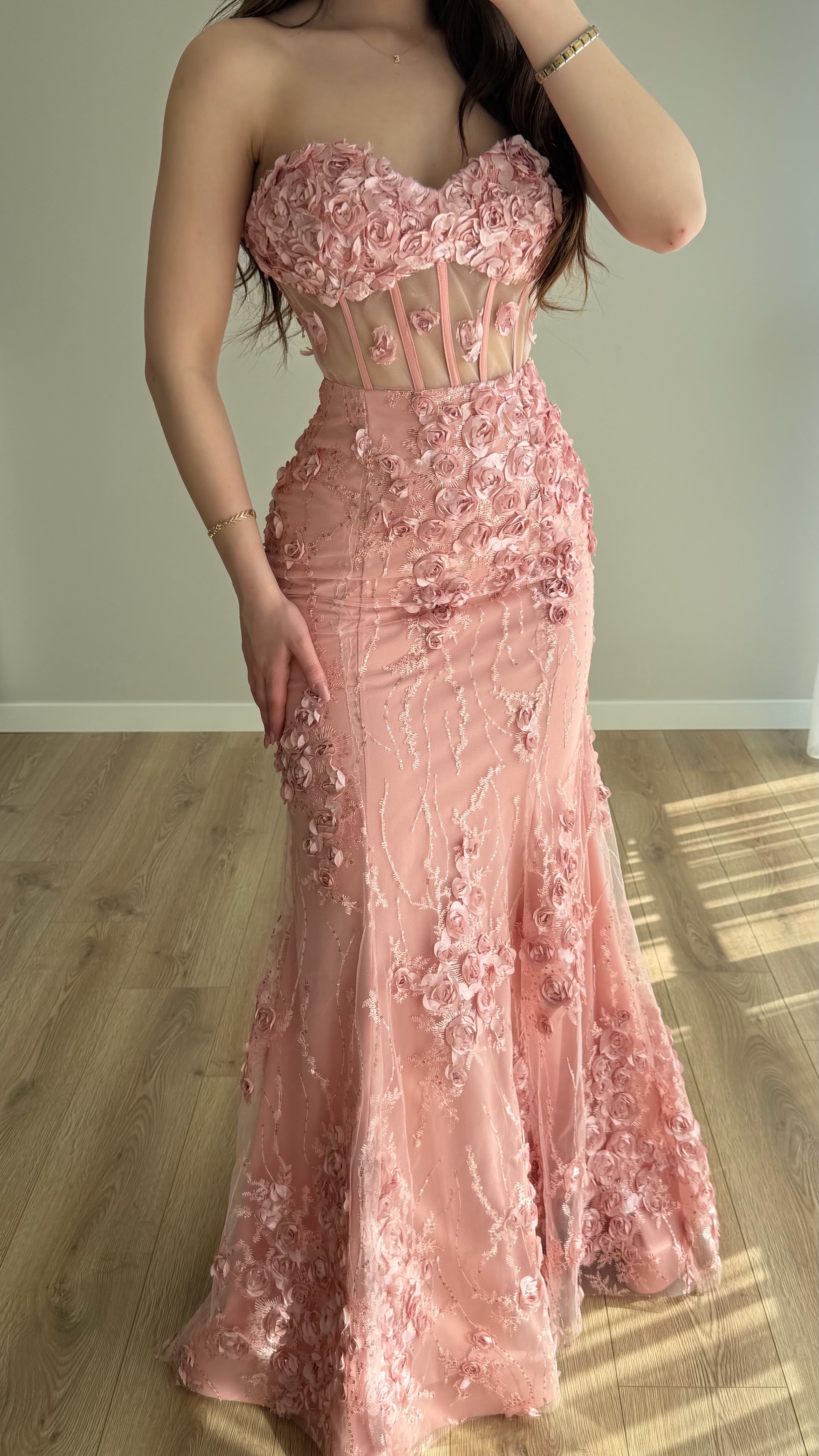 Rose Balık Abiye Pudra