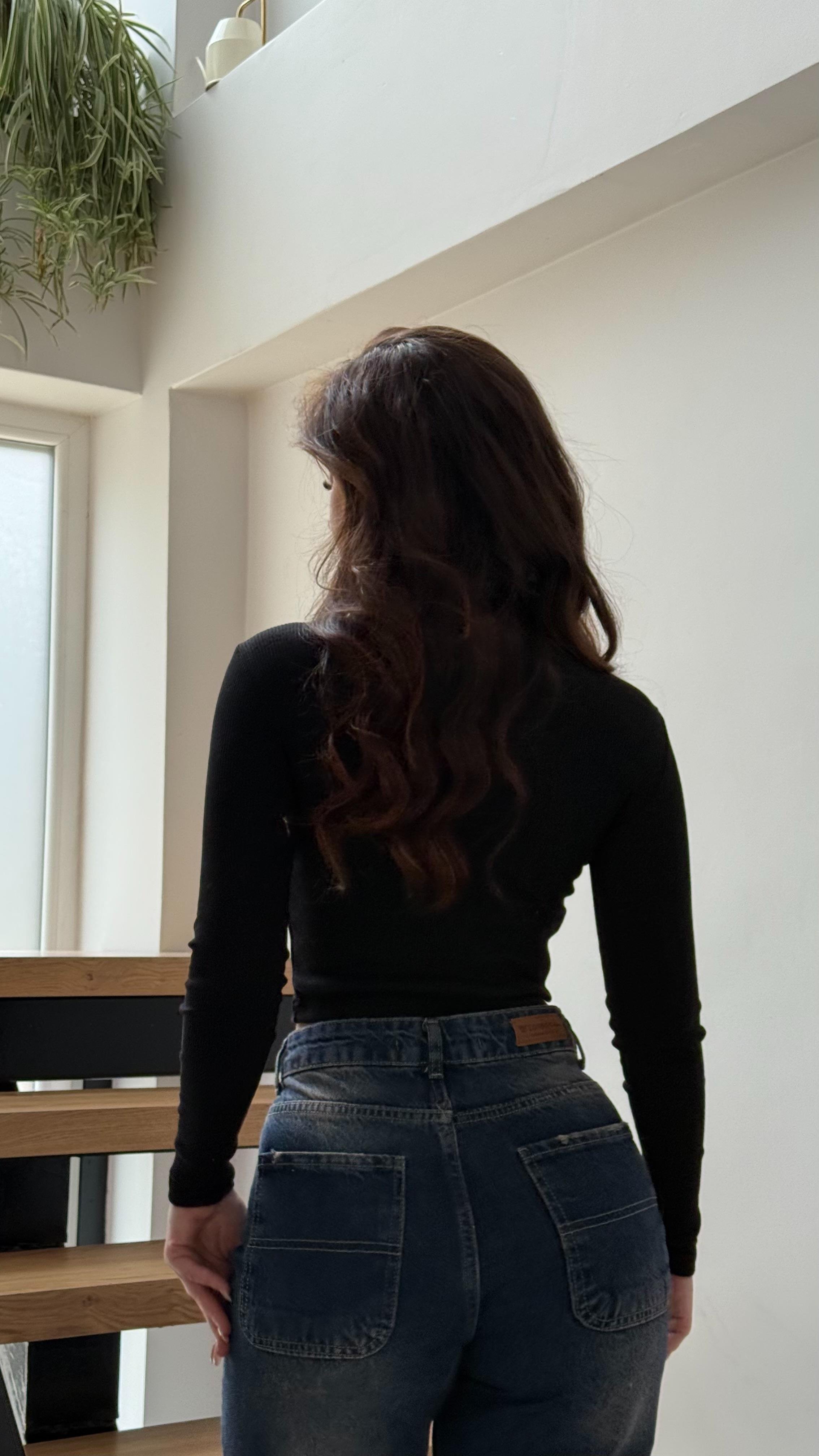 Roxy Fitilli Crop Siyah