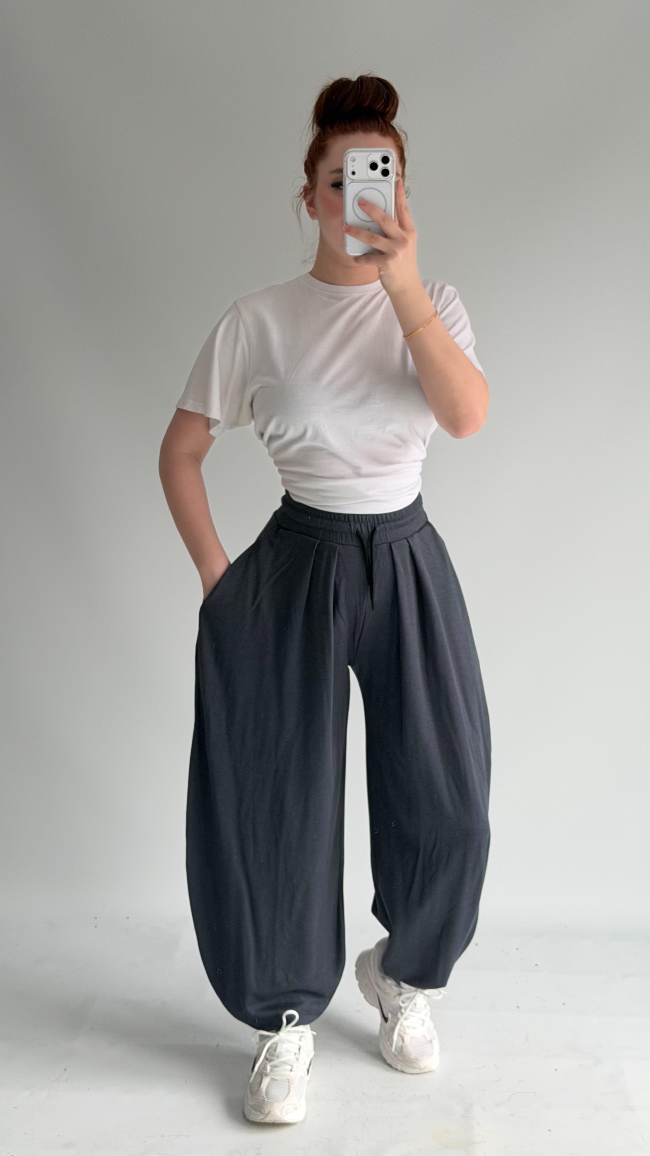 Şalvar Eşofman Oversize Gri