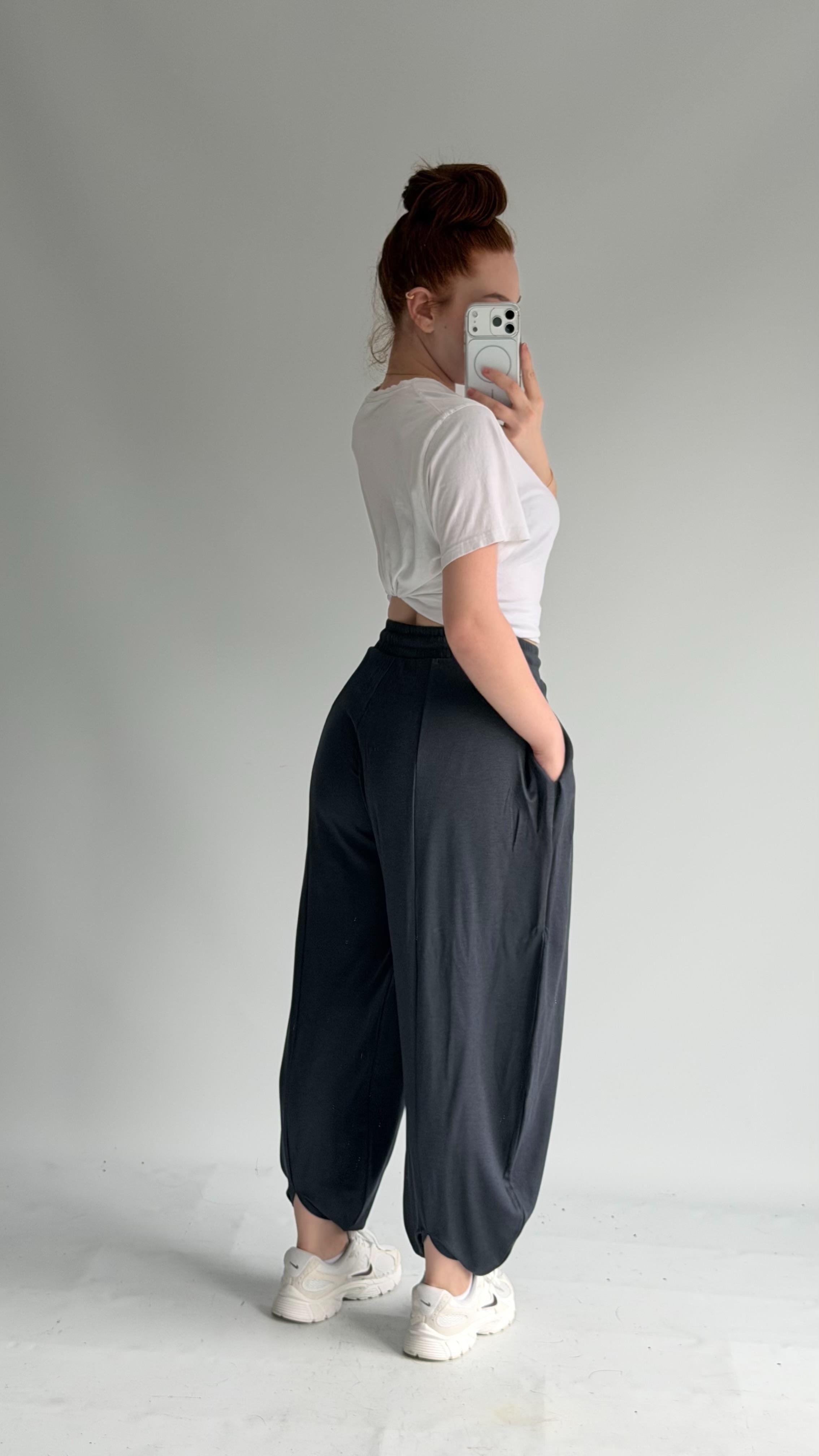 Şalvar Eşofman Oversize Gri